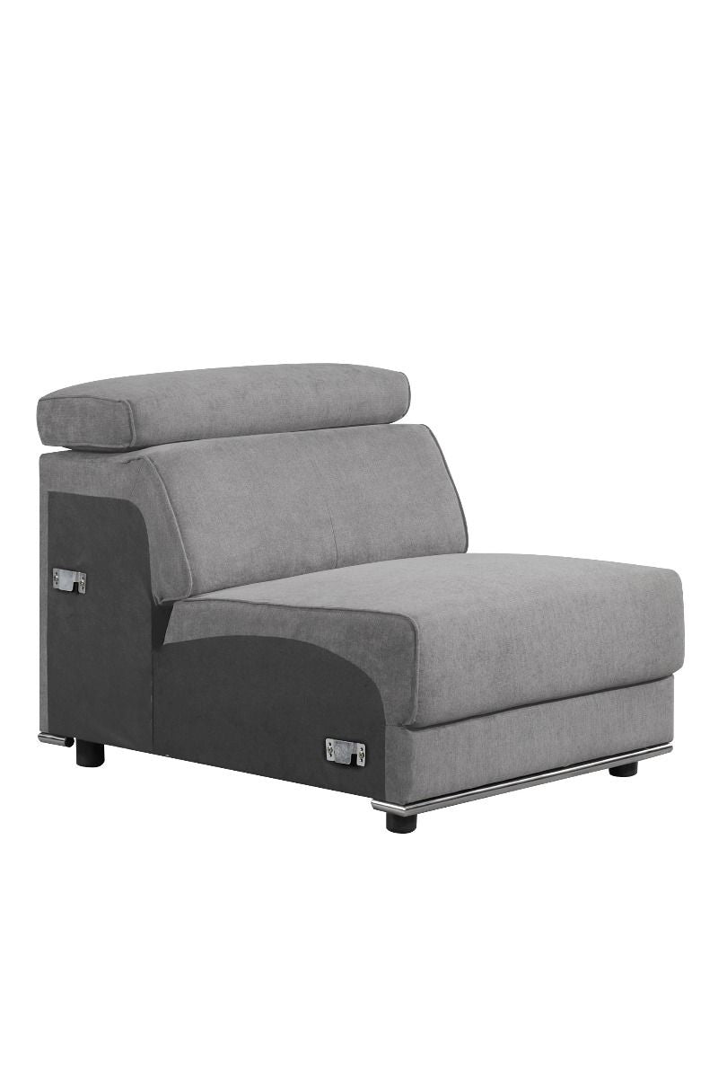 Alwin - Modular Armless Chair - Dark Gray Fabric - Urban Living Furniture (Los Angeles, CA)