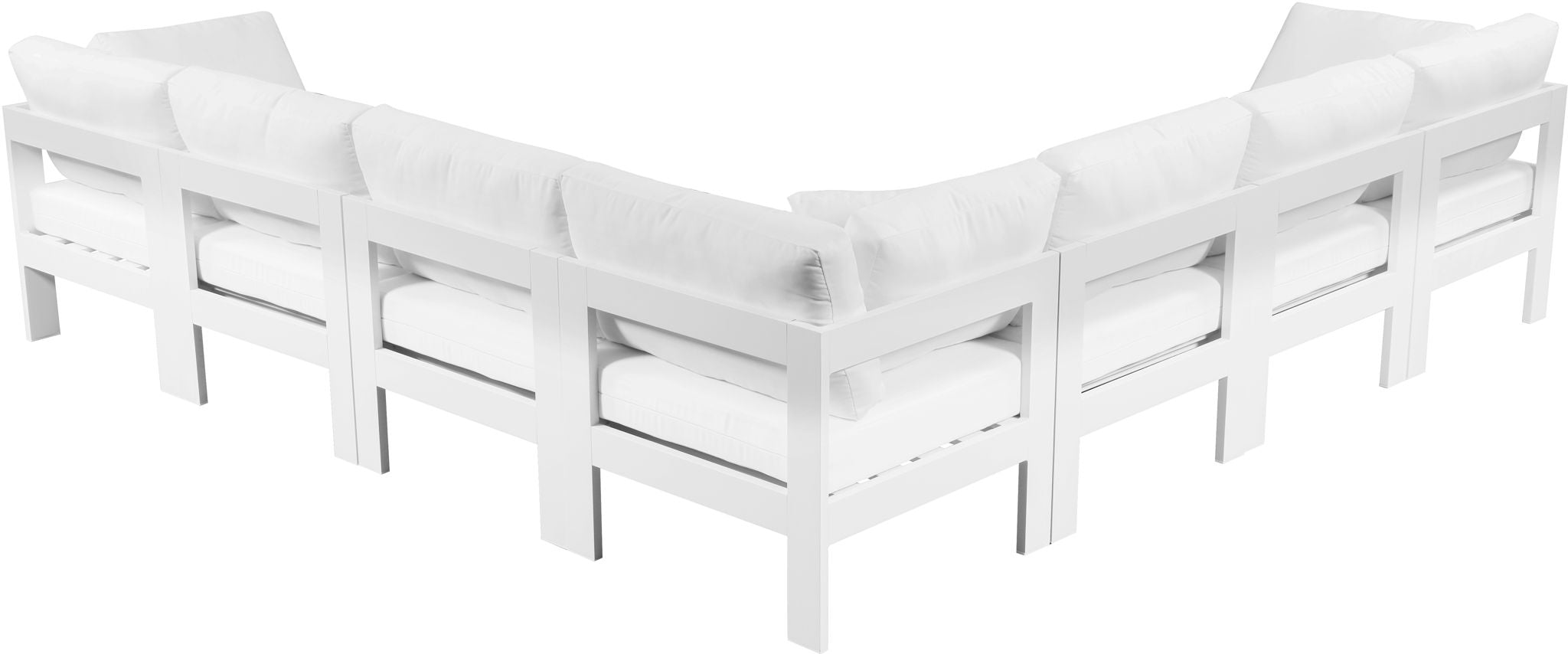 Nizuc - Outdoor Patio 7 Piece Modular Sectional With White Frame - Urban Living Furniture (Los Angeles, CA)