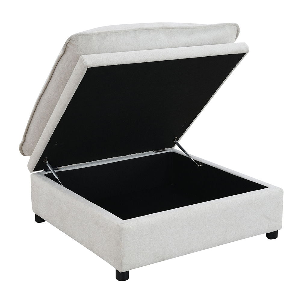 Marisa - Modular Ottoman With Storage - Beige Boucle - Urban Living Furniture (Los Angeles, CA)