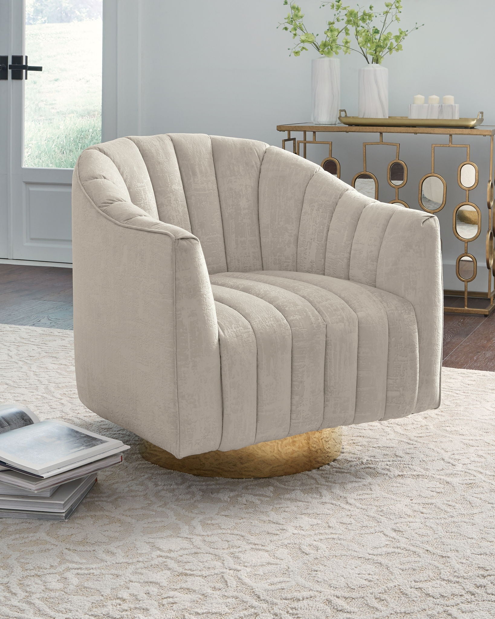 Penzlin - Pearl - Swivel Accent Chair - Urban Living Furniture (Los Angeles, CA)