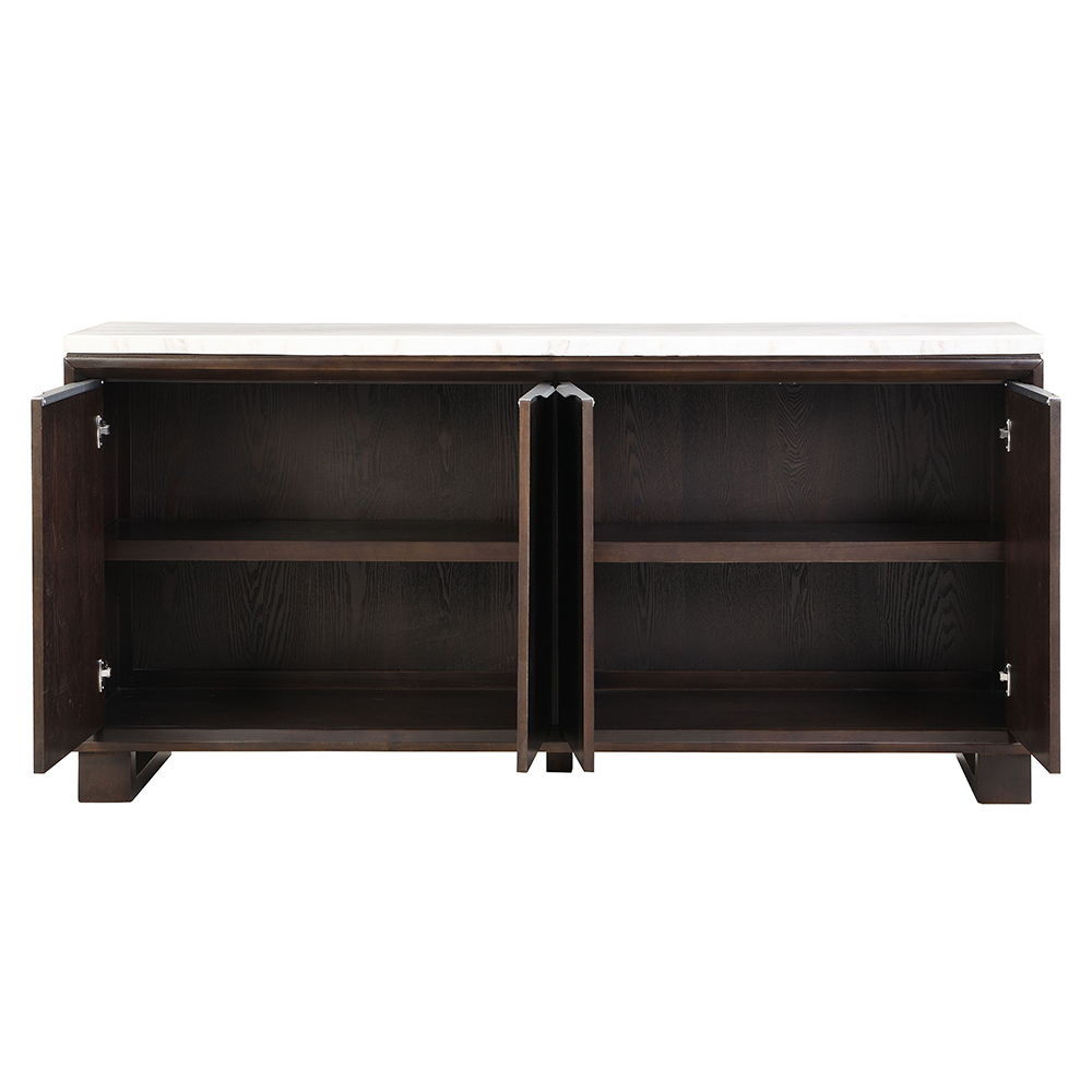 Edwyn - Server With Marble Top - Natural Marble Top & Espresso Finish - Urban Living Furniture (Los Angeles, CA)