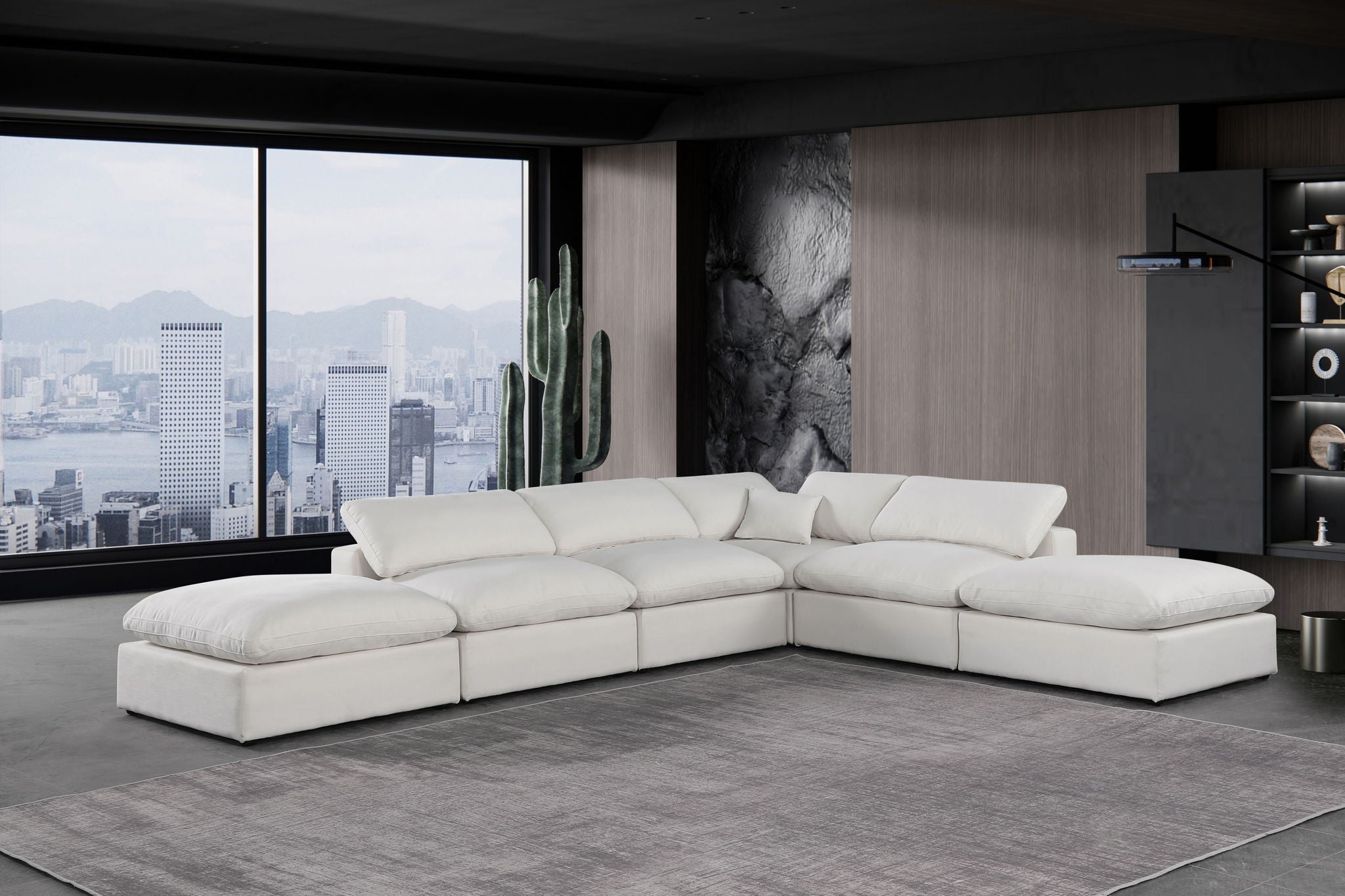 Comfy - 6 Piece Linen Modular Sectional - Urban Living Furniture (Los Angeles, CA)