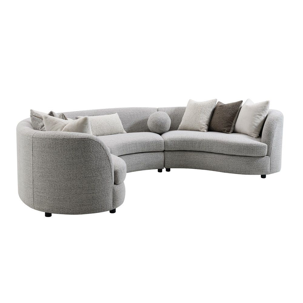 Ivria - Sectional Sofa With 9 Pillows - Gray Boucle - Urban Living Furniture (Los Angeles, CA)