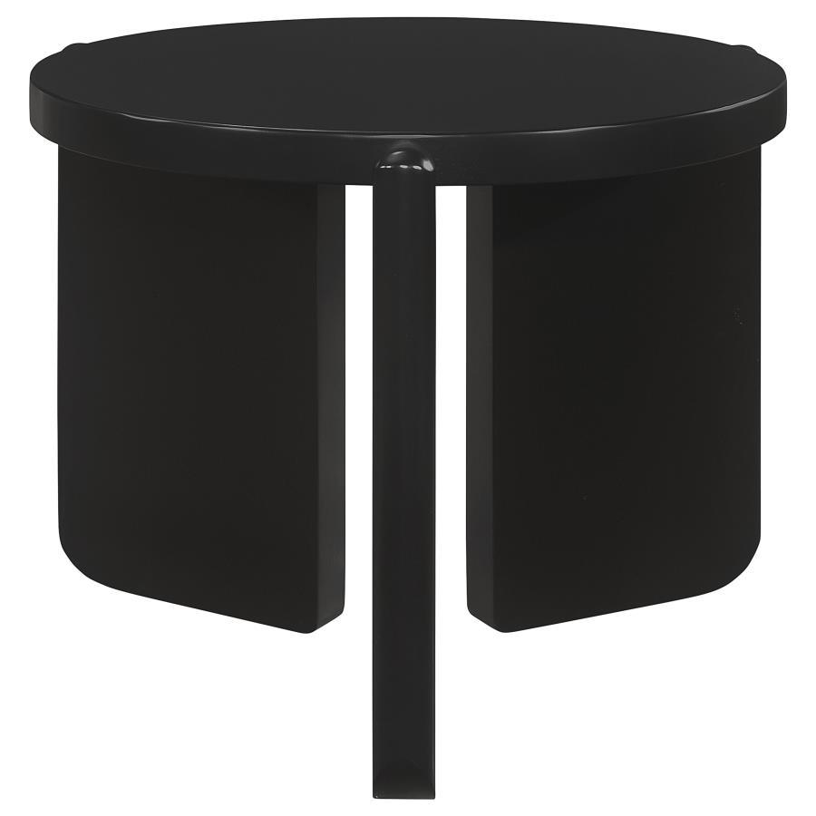 Cordova - Round Solid Wood End Table - Black - Urban Living Furniture (Los Angeles, CA)