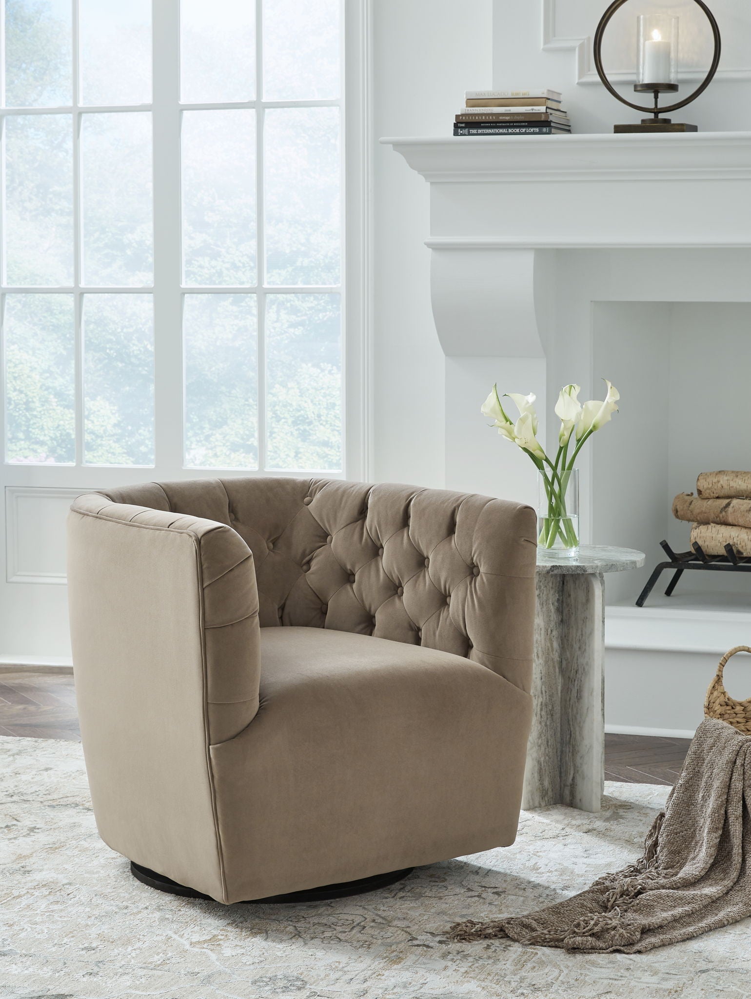 Hayesler - Cocoa - Swivel Accent Chair - Urban Living Furniture (Los Angeles, CA)