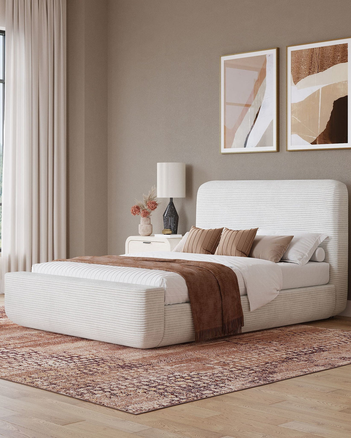Blossom Wisteria - Upholstered Platform Bed