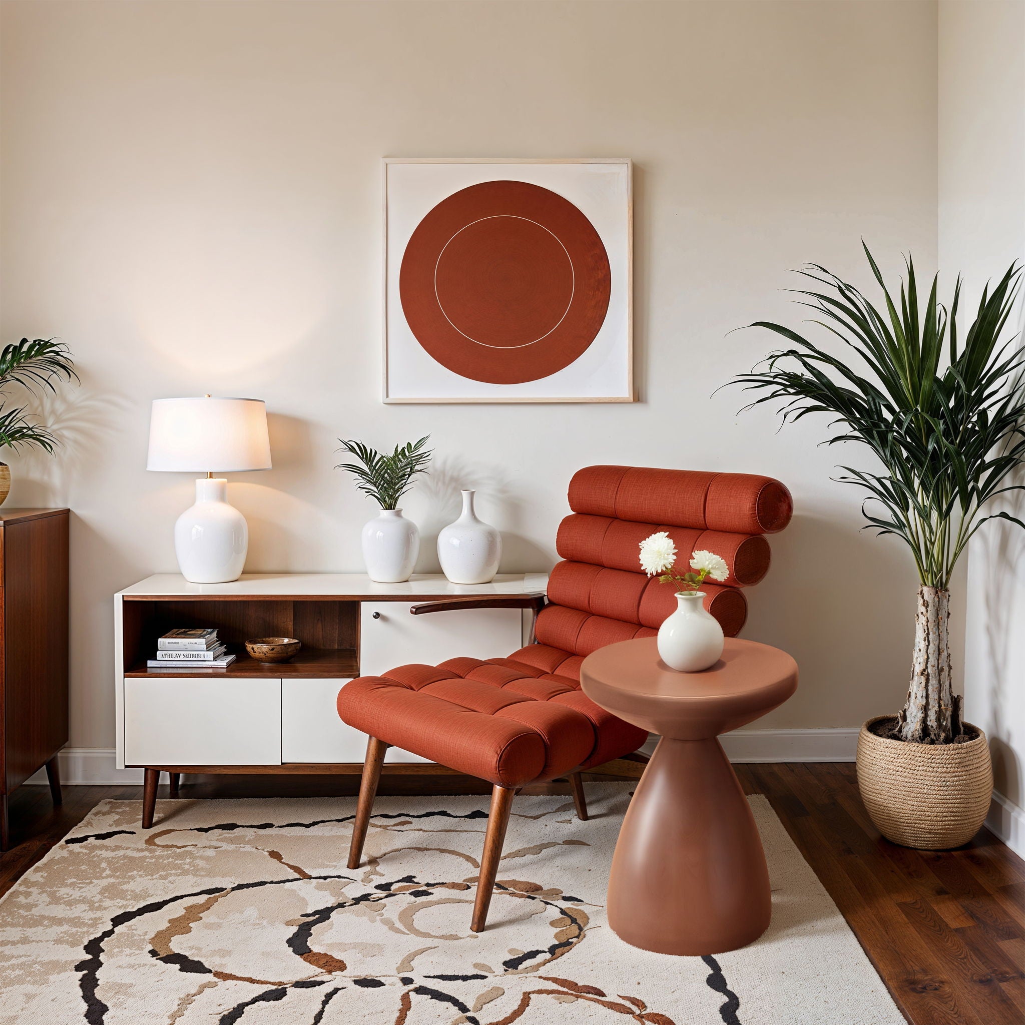 Anika - Iron End Table - Terracotta - Urban Living Furniture (Los Angeles, CA)