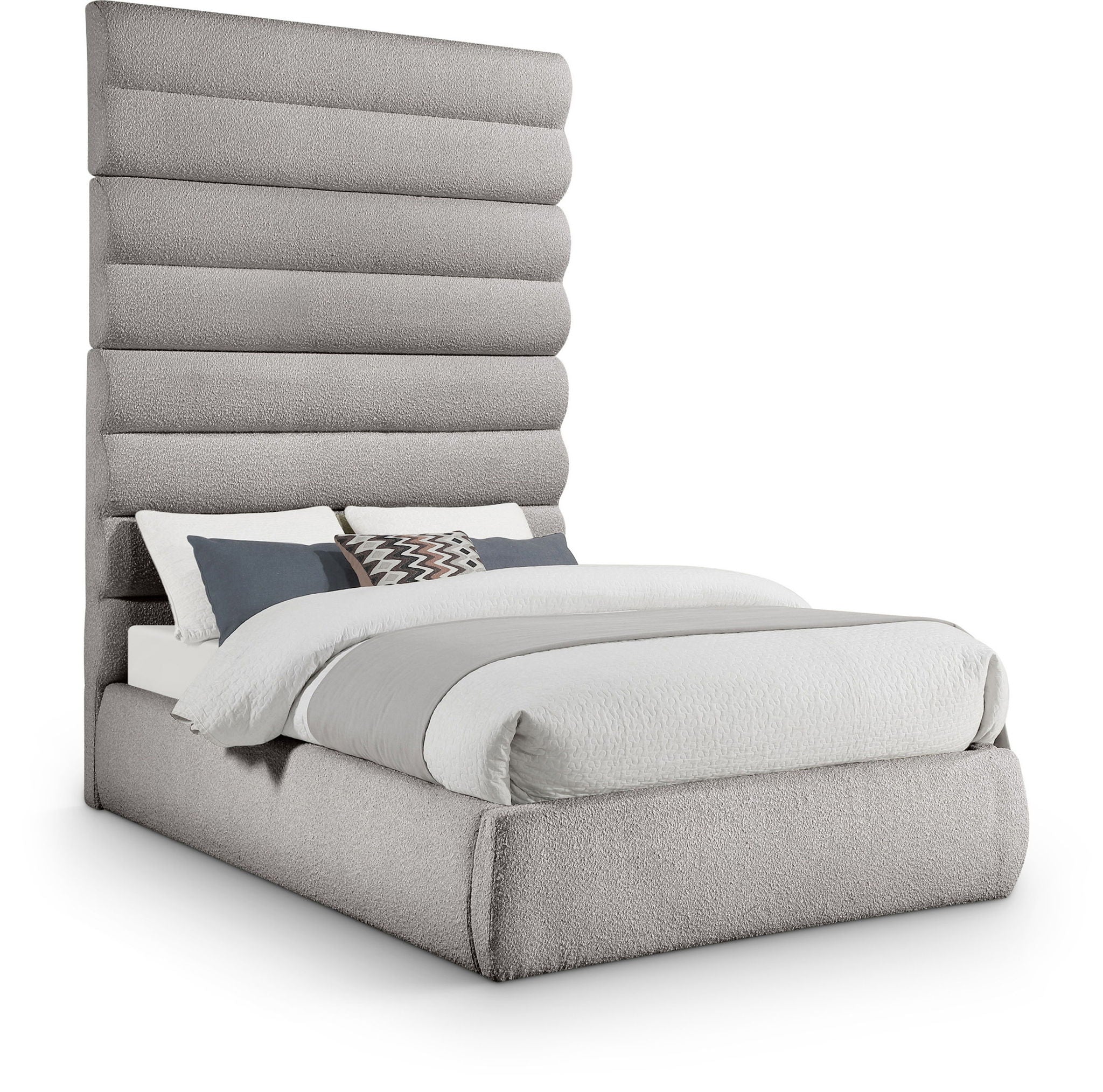 Adam - Boucle Fabric Bed With 89" Headboard - Urban Living Furniture (Los Angeles, CA)