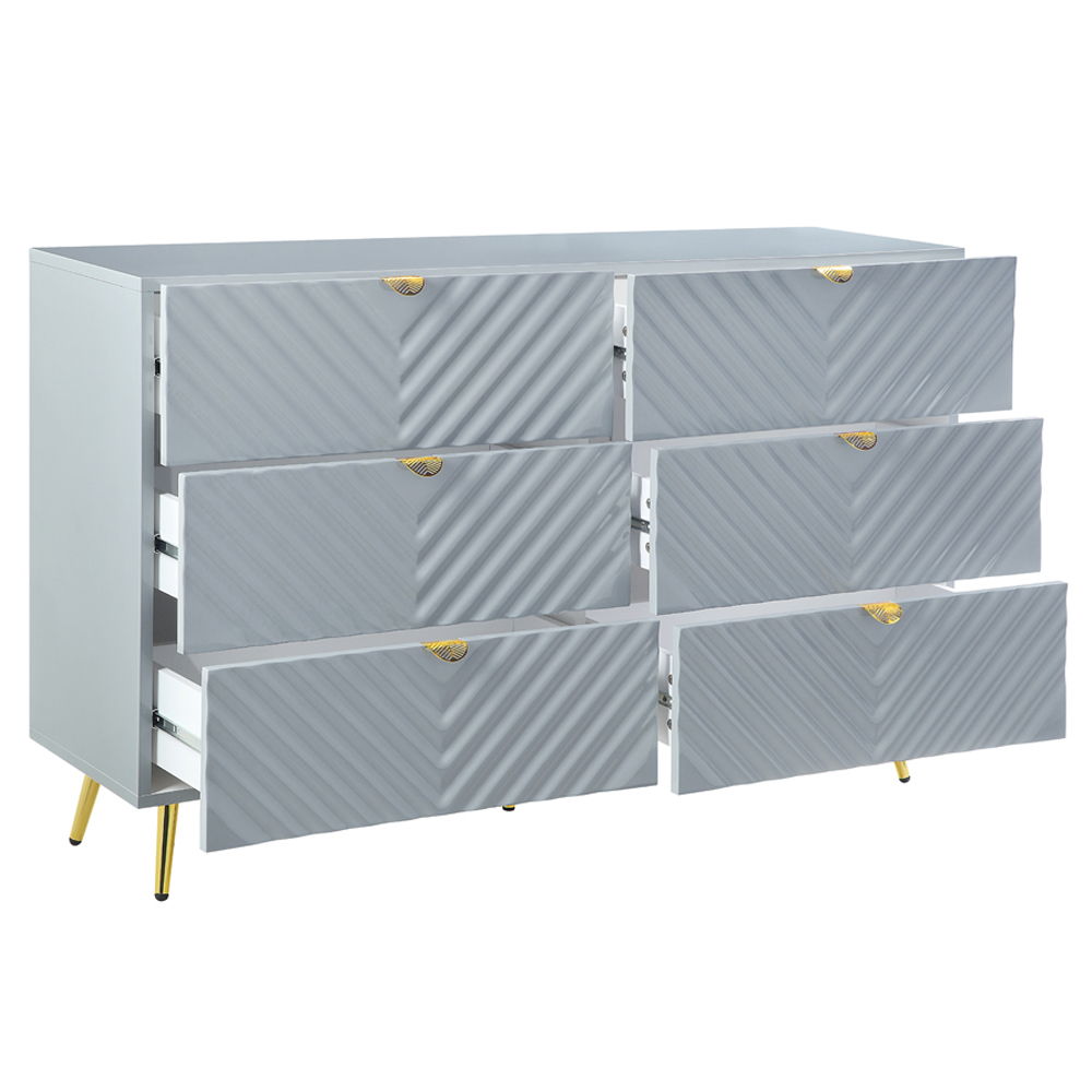 Gaines - Dresser - Gray High Gloss - Urban Living Furniture (Los Angeles, CA)