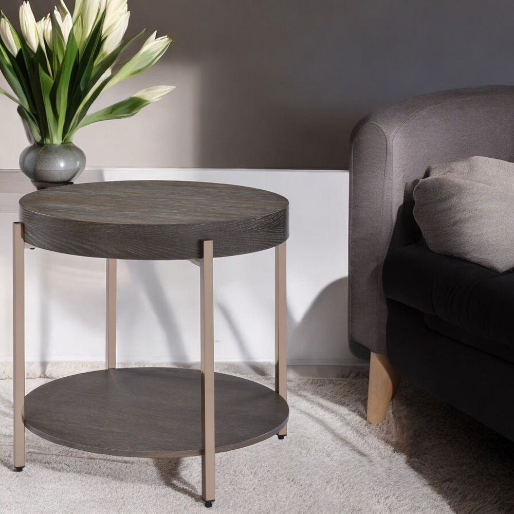 Weyton - End Table - Light Brown & Champagne - Urban Living Furniture (Los Angeles, CA)