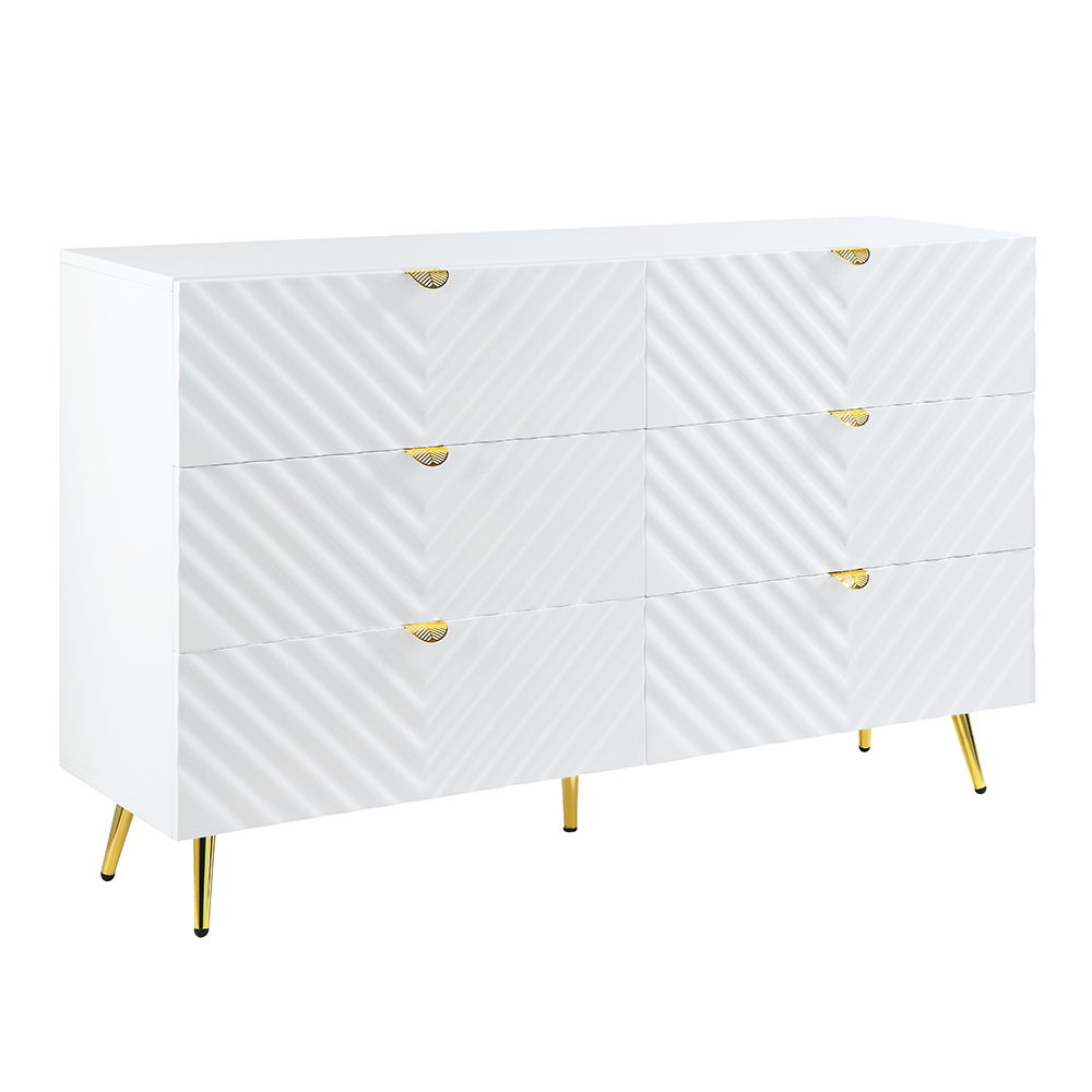 Gaines - Dresser - White High Gloss - Urban Living Furniture (Los Angeles, CA)