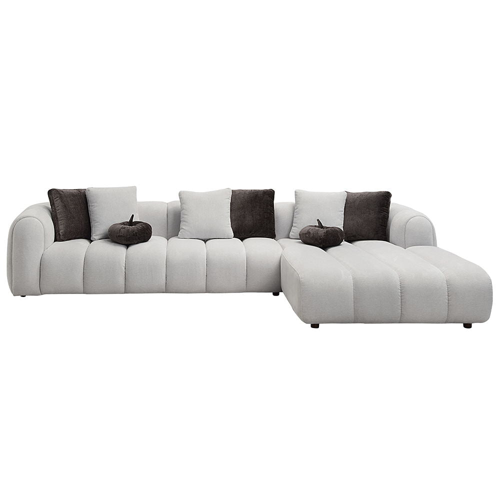 Manilla - Sectional Sofa With 8 Pillows - Ivory White Linen - Urban Living Furniture (Los Angeles, CA)