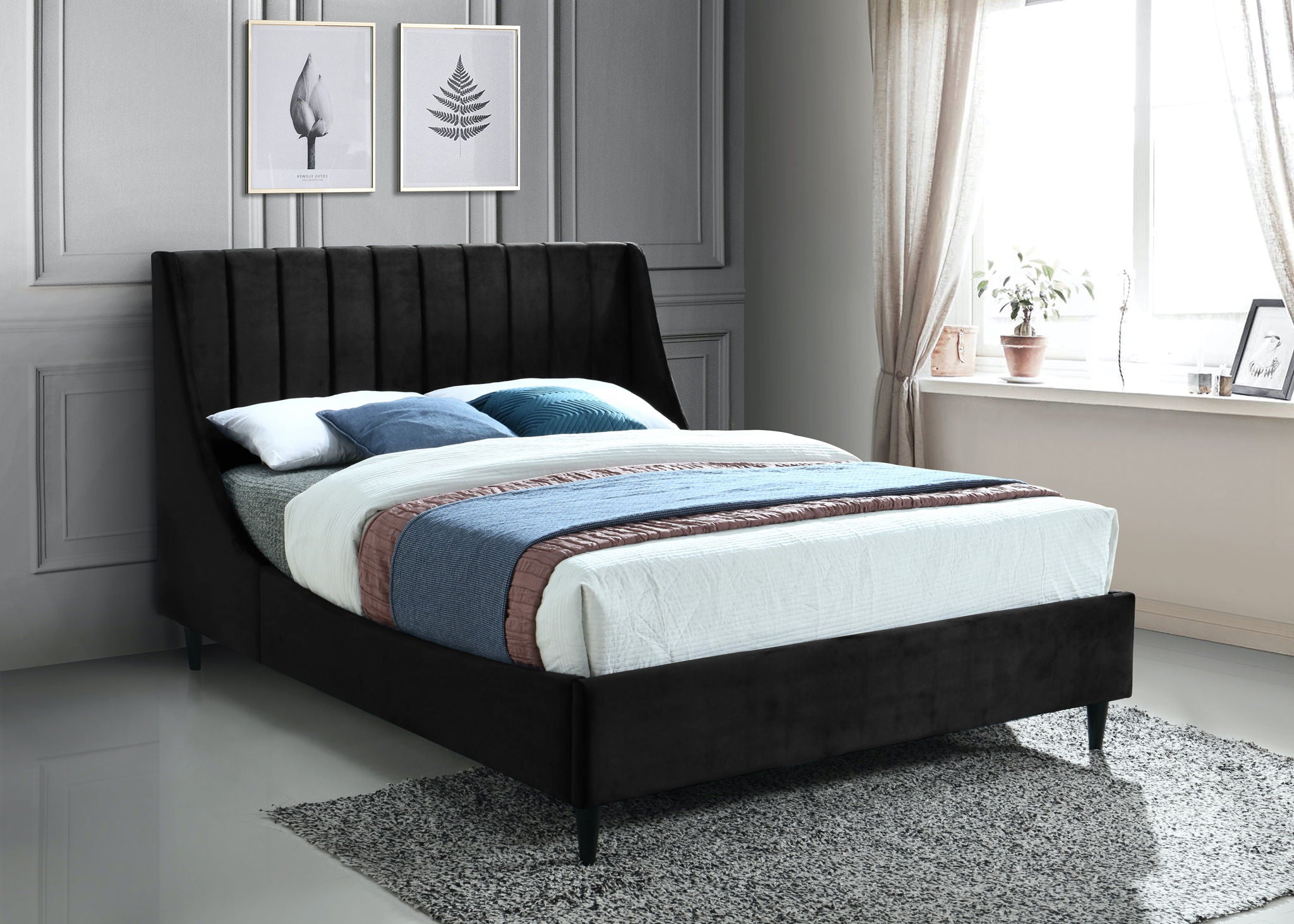 Eva - Velvet Bed - Urban Living Furniture (Los Angeles, CA)