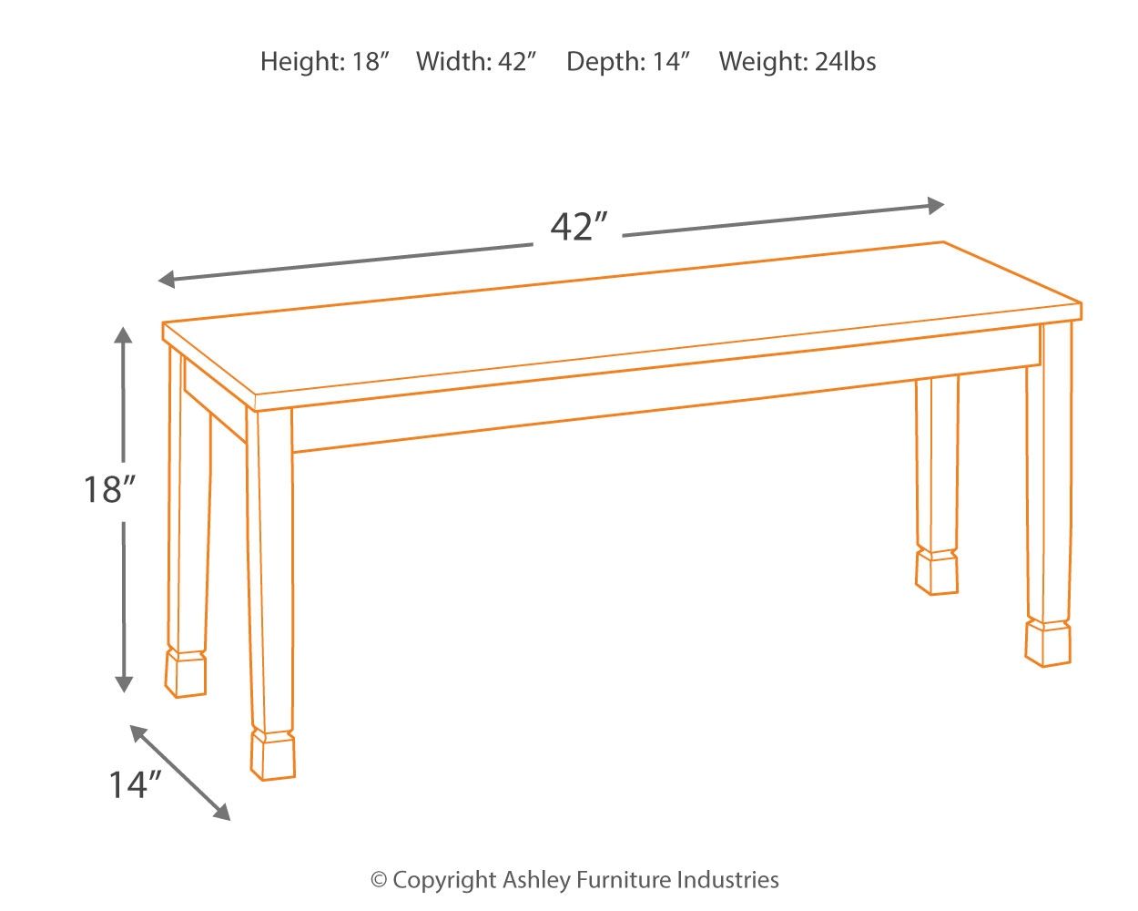 Owingsville - Black / Brown - Large Dining Room Bench - Urban Living Furniture (Los Angeles, CA)