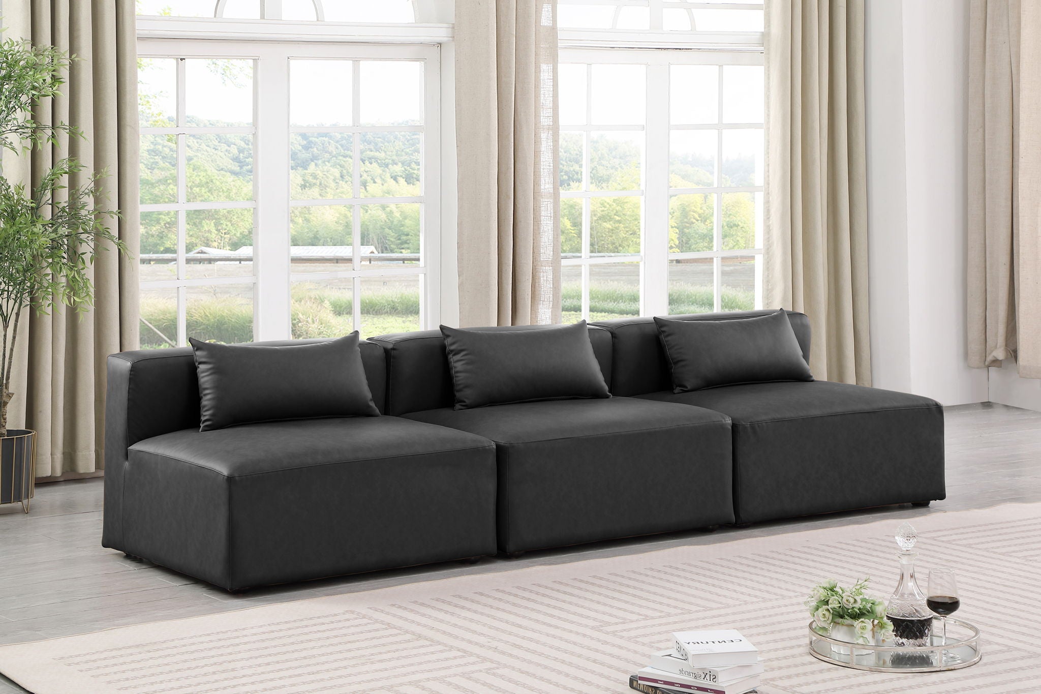 Cube - Modular 3 Seat Armless Sofa
