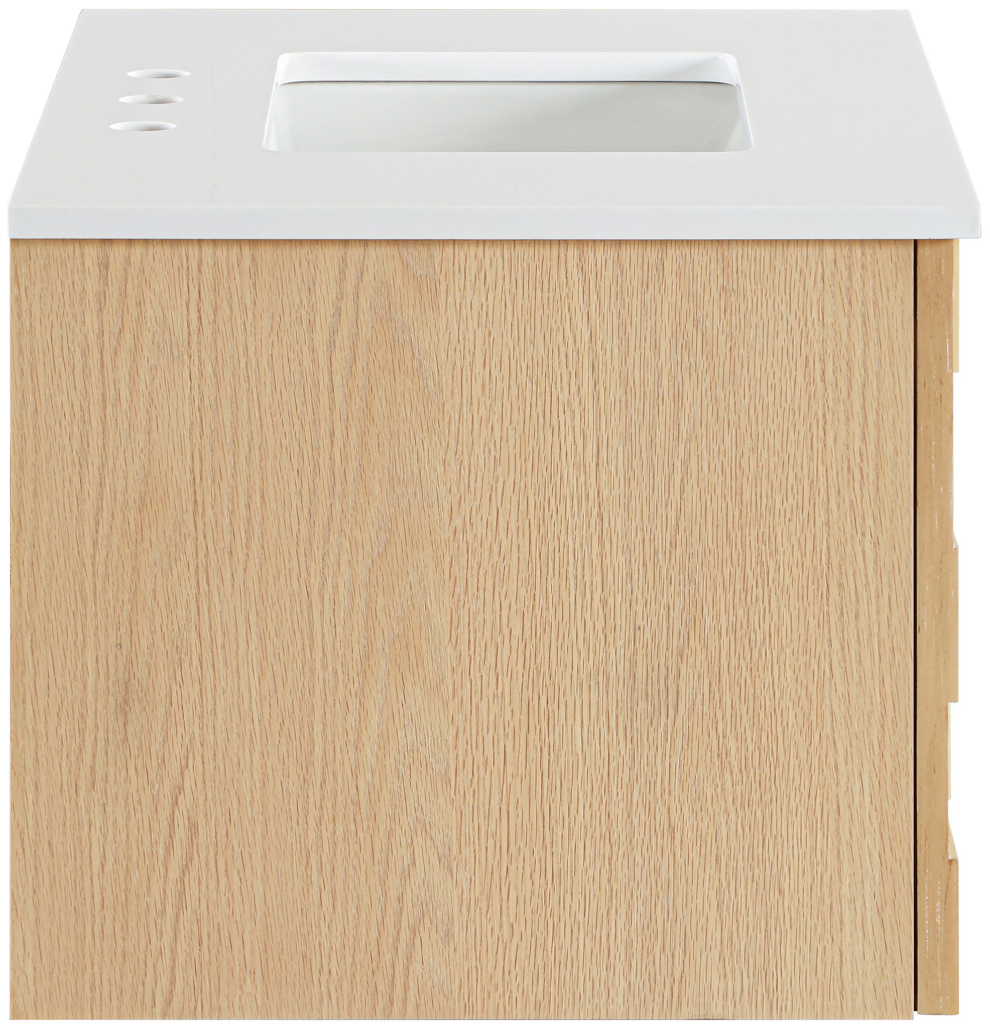 Leonardo - Engineered Stone And Solid Wood 24" Wall Mounted Bathroom Vanity - Urban Living Furniture (Los Angeles, CA)