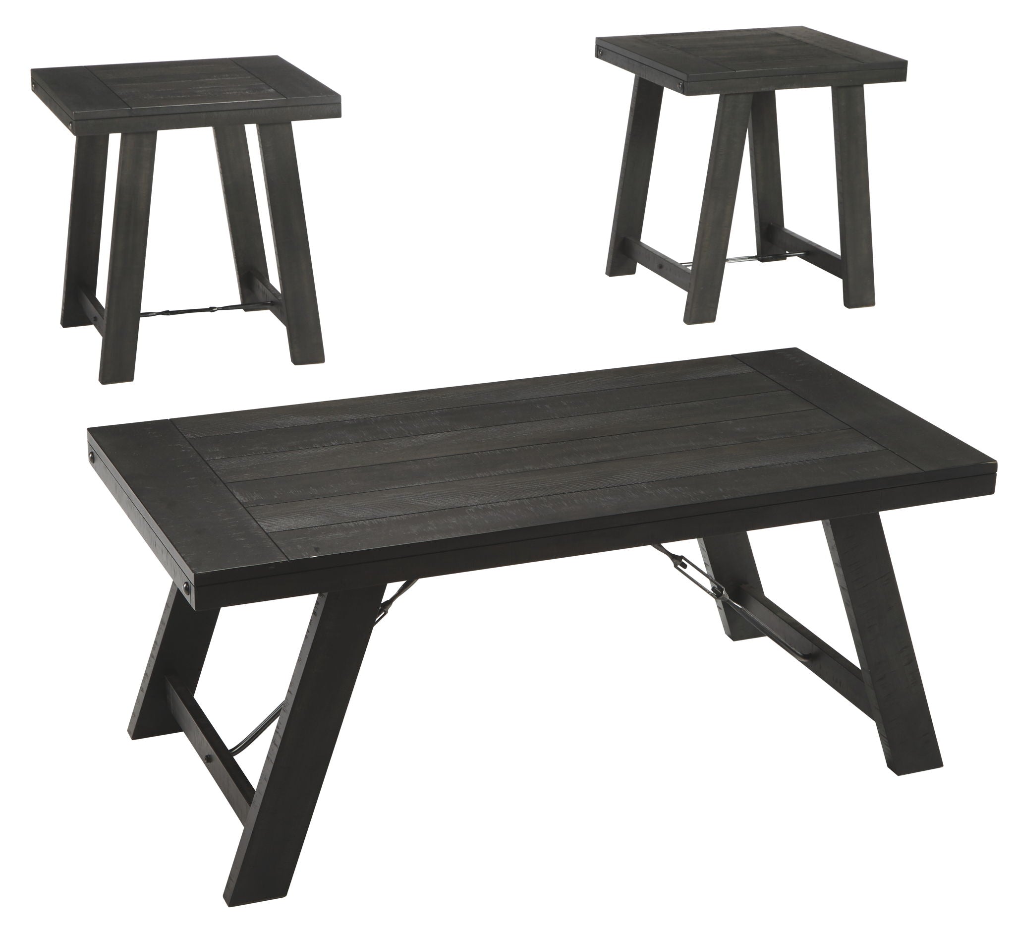 Noorbrook - Black / Pewter - Occasional Table Set (Set of 3) - Urban Living Furniture (Los Angeles, CA)