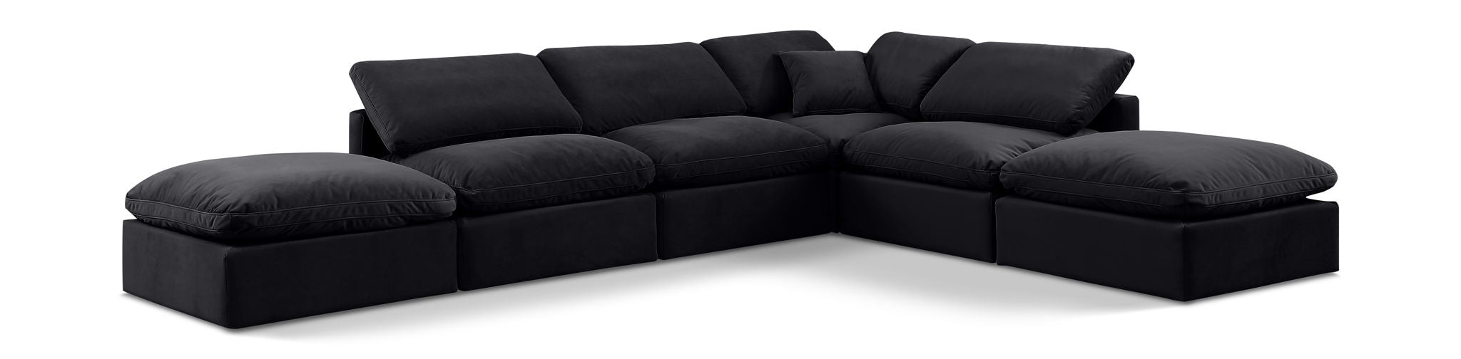 Indulge - Velvet 6 Piece Modular Armless Sectional - Urban Living Furniture (Los Angeles, CA)