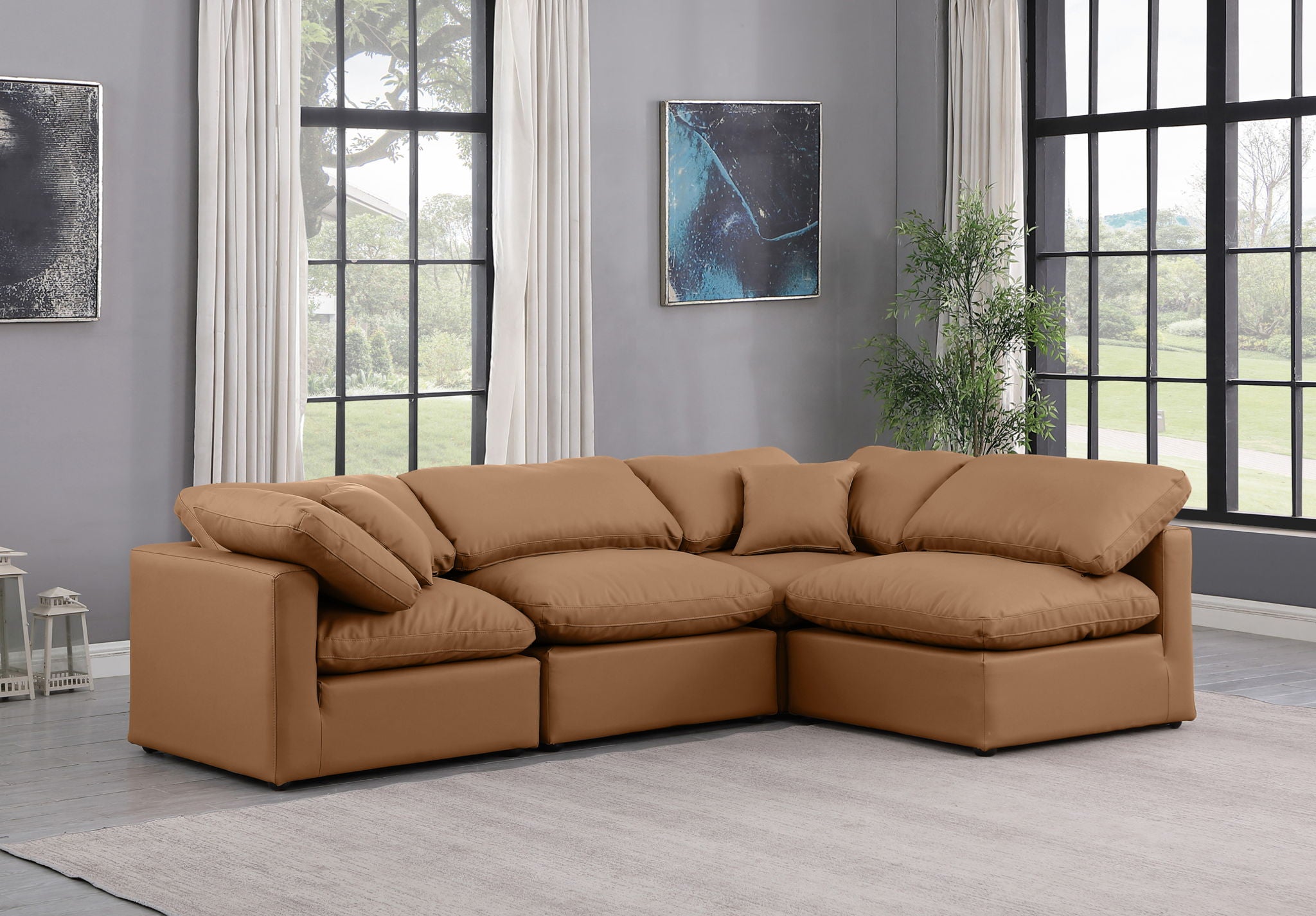 Indulge - Faux Leather 4 Piece Modular Sectional - Urban Living Furniture (Los Angeles, CA)