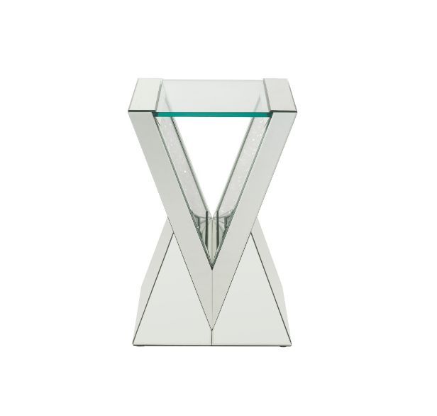 Noralie - End Table - Clear Glass, Mirrored & Faux Diamonds - Urban Living Furniture (Los Angeles, CA)