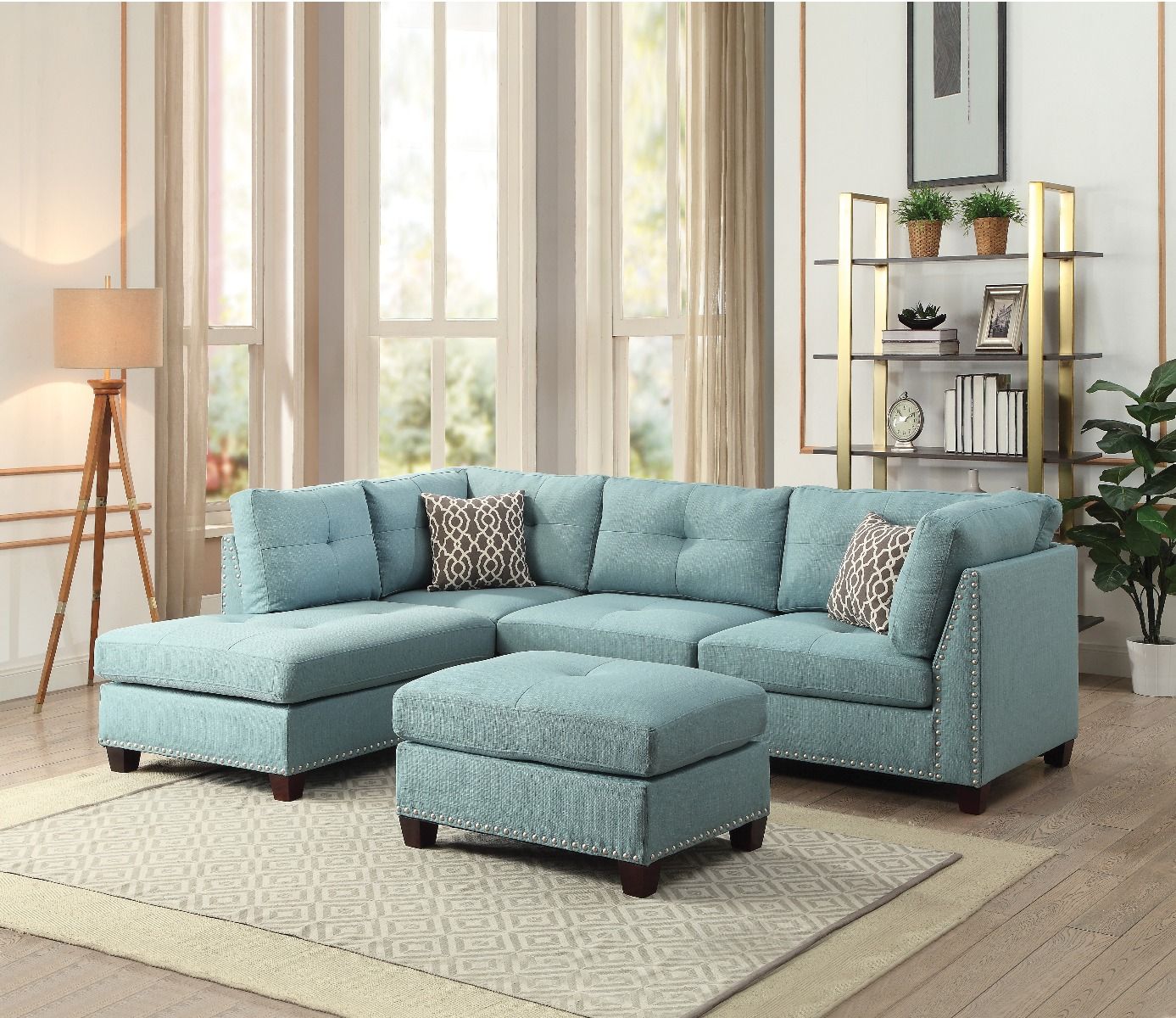 Laurissa - Sectional Sofa & Ottoman (2 Pillows) - Urban Living Furniture (Los Angeles, CA)