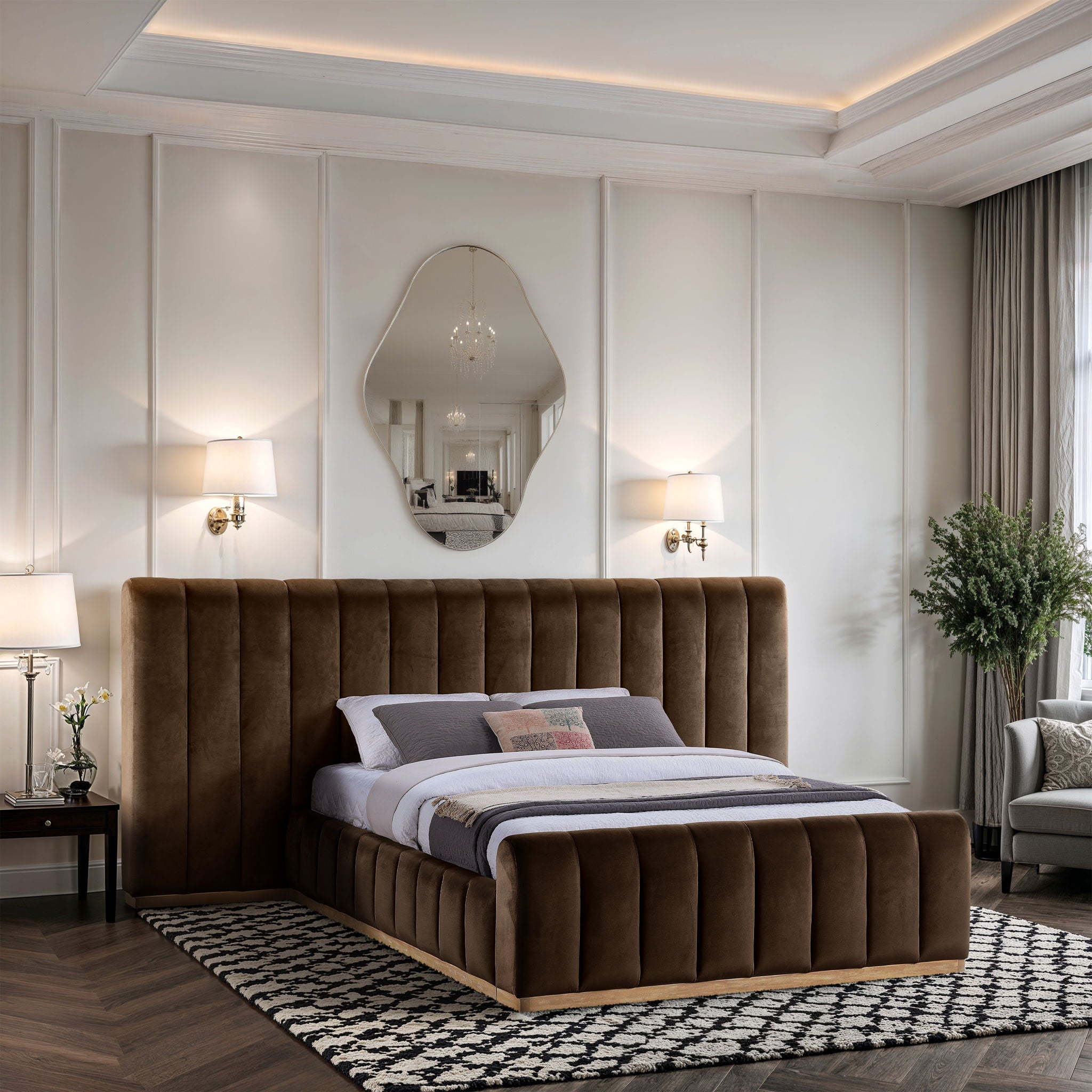 Amara - Velvet Upholstered Bed - Urban Living Furniture (Los Angeles, CA)