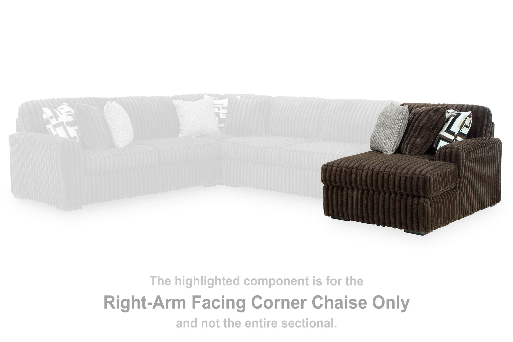 Midnight-Madness - Chocolate - RAF Corner Chaise - Urban Living Furniture (Los Angeles, CA)