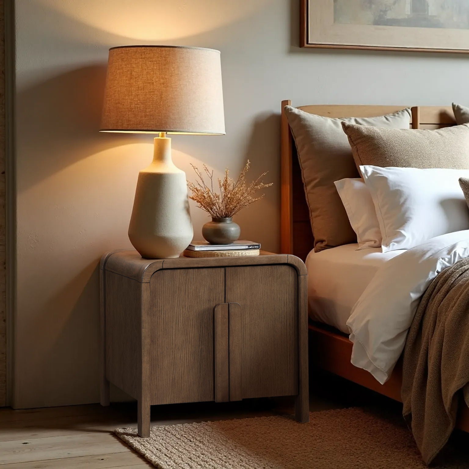 Harmony - Oak Veneer And Solid Wood Night Stand - Urban Living Furniture (Los Angeles, CA)