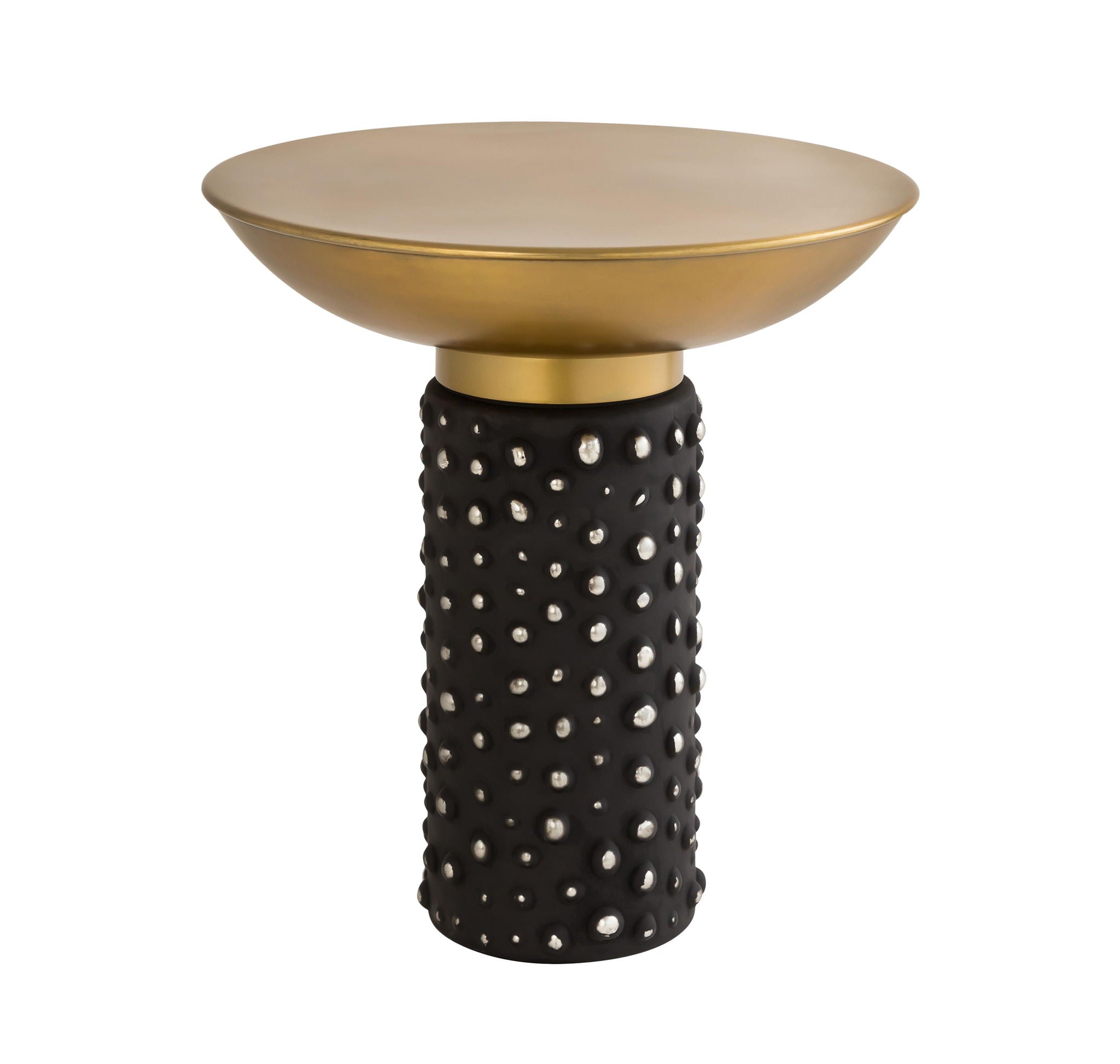 Blaze - Glass / Brass Side Table - Light Brown - Urban Living Furniture (Los Angeles, CA)