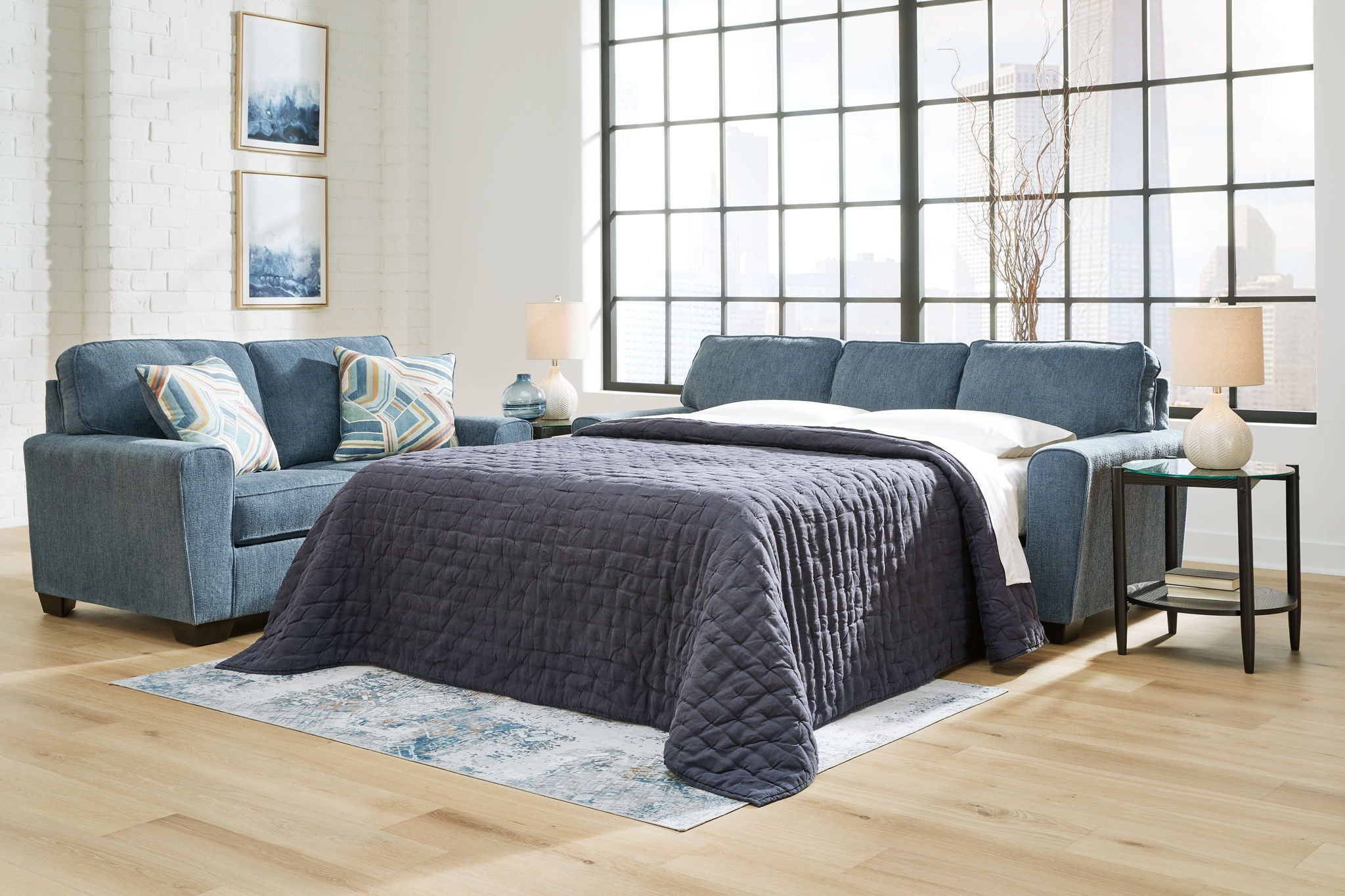 Cashton - Queen Sofa Sleeper - Blue - Urban Living Furniture (Los Angeles, CA)