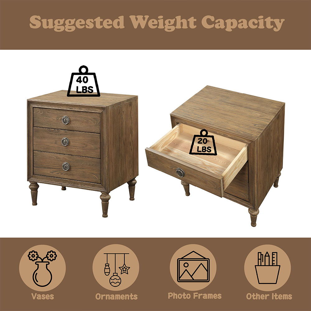 Inverness - 28" Nightstand - Reclaimed Oak - Urban Living Furniture (Los Angeles, CA)