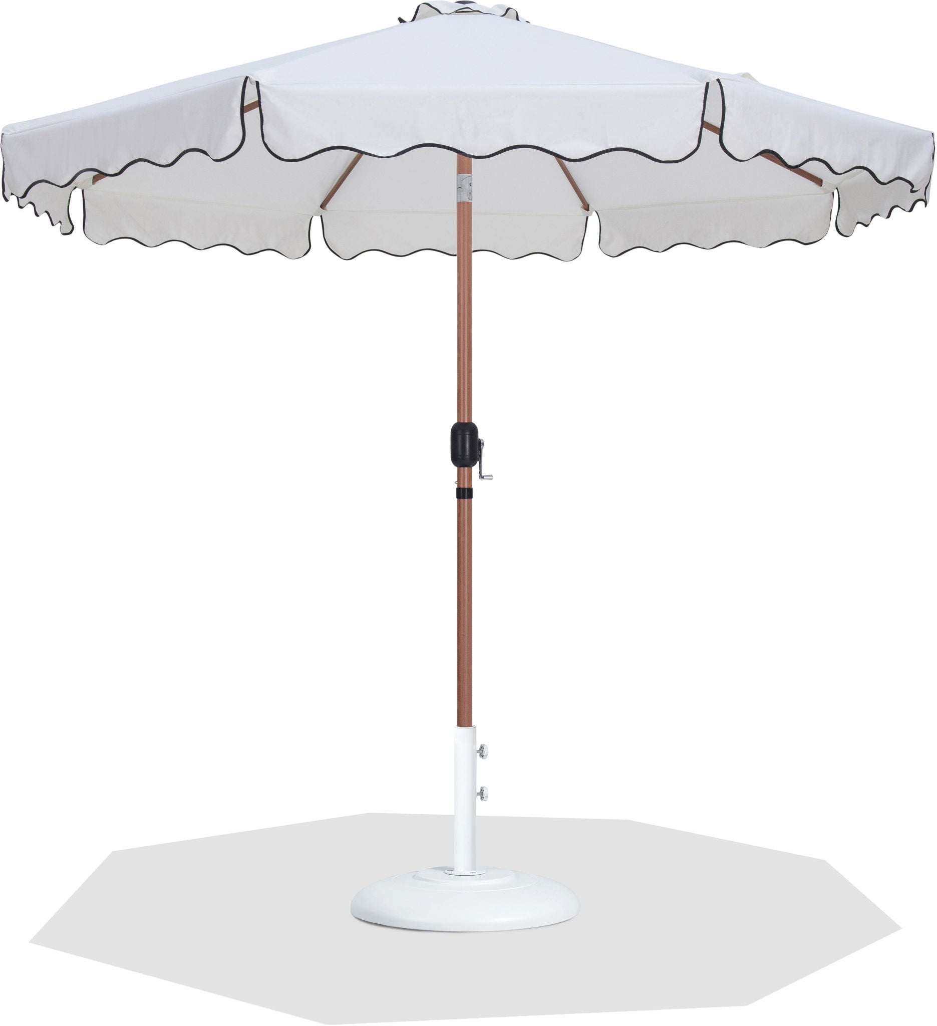 Amalfi - Patio Umbrella - White Base / Light Brown Pole - Urban Living Furniture (Los Angeles, CA)