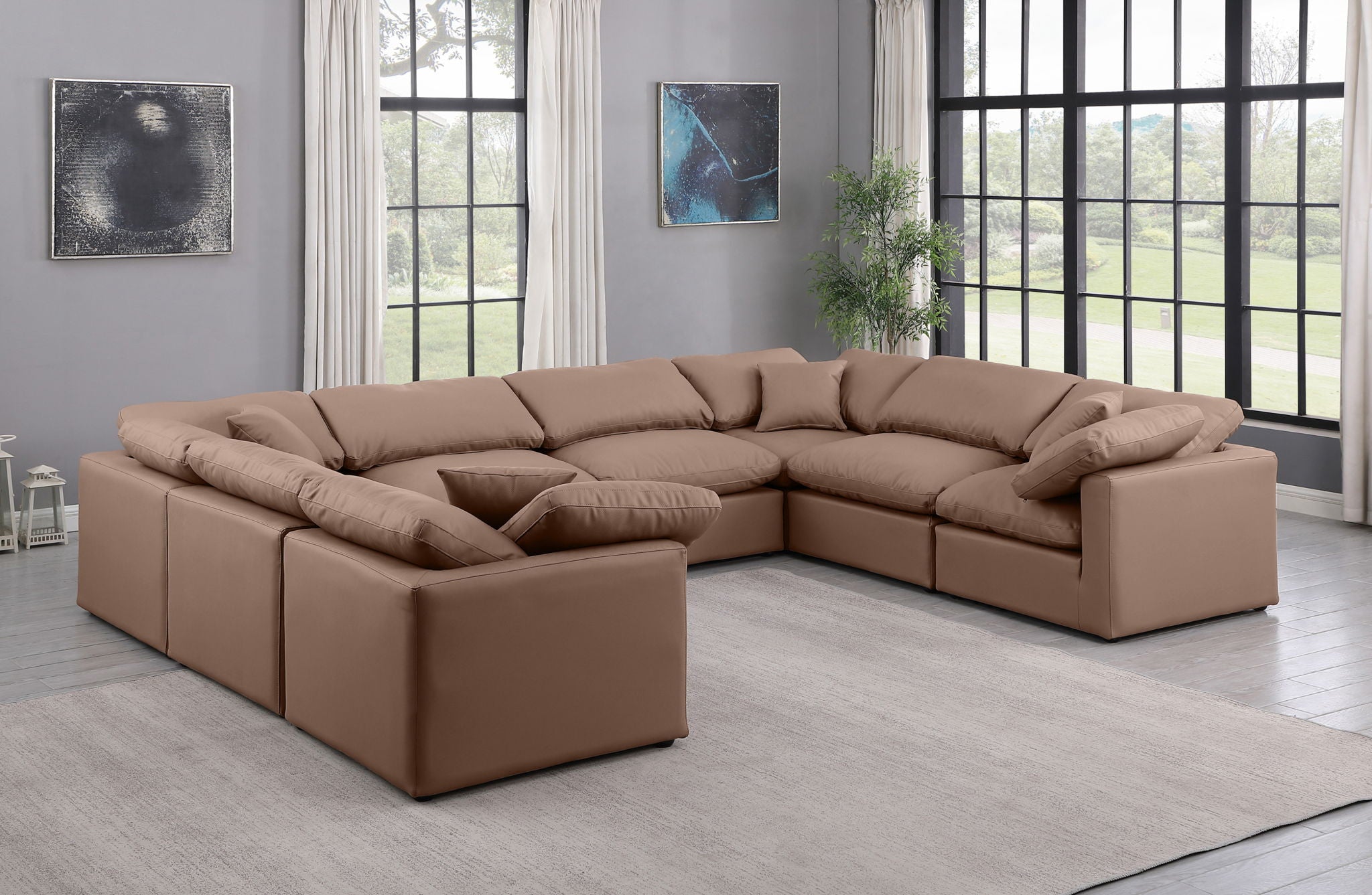 Indulge - Faux Leather 8 Piece Modular Sectional - Urban Living Furniture (Los Angeles, CA)