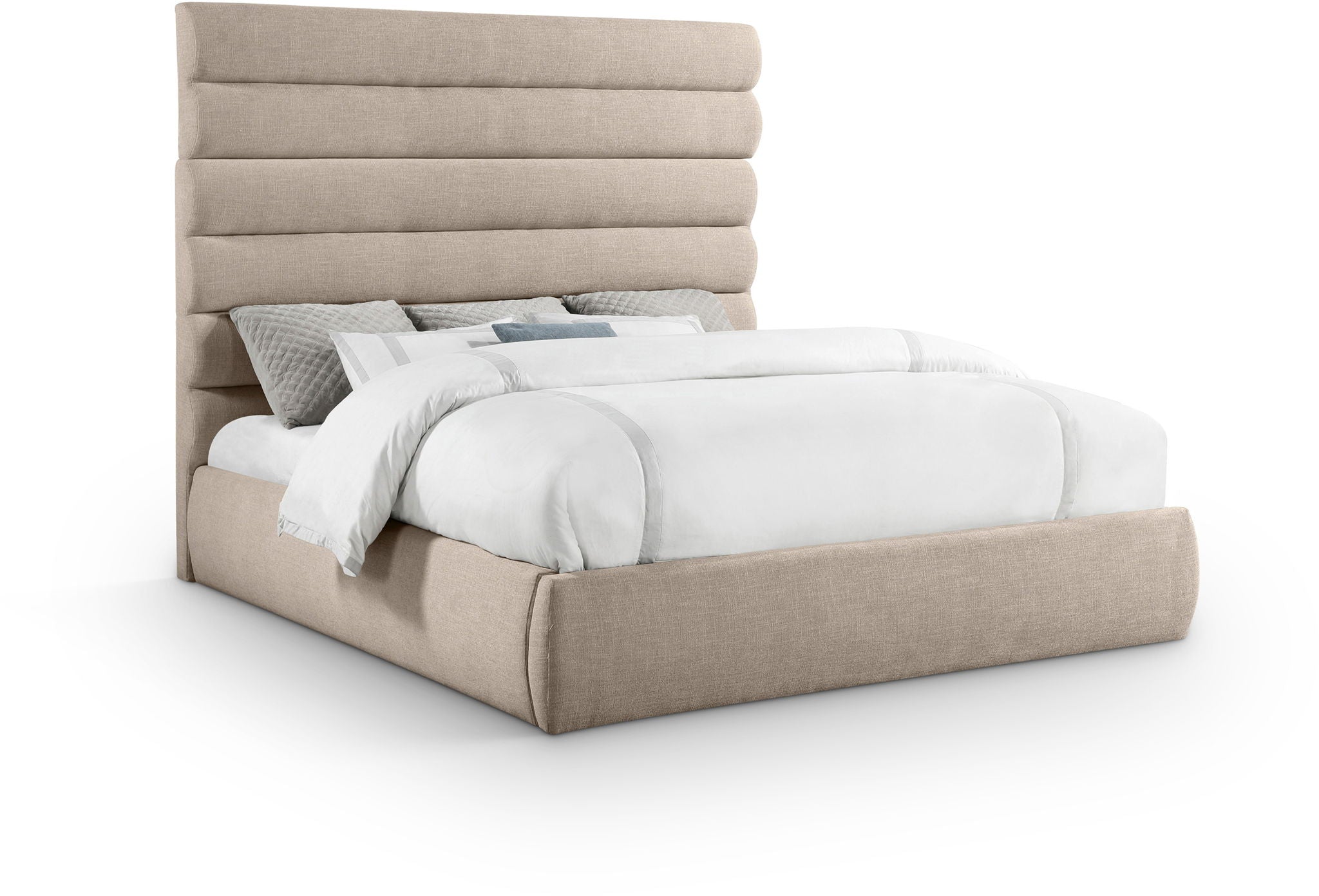 Adam - Linen Fabric Bed With 70.5" Headboard - Urban Living Furniture (Los Angeles, CA)