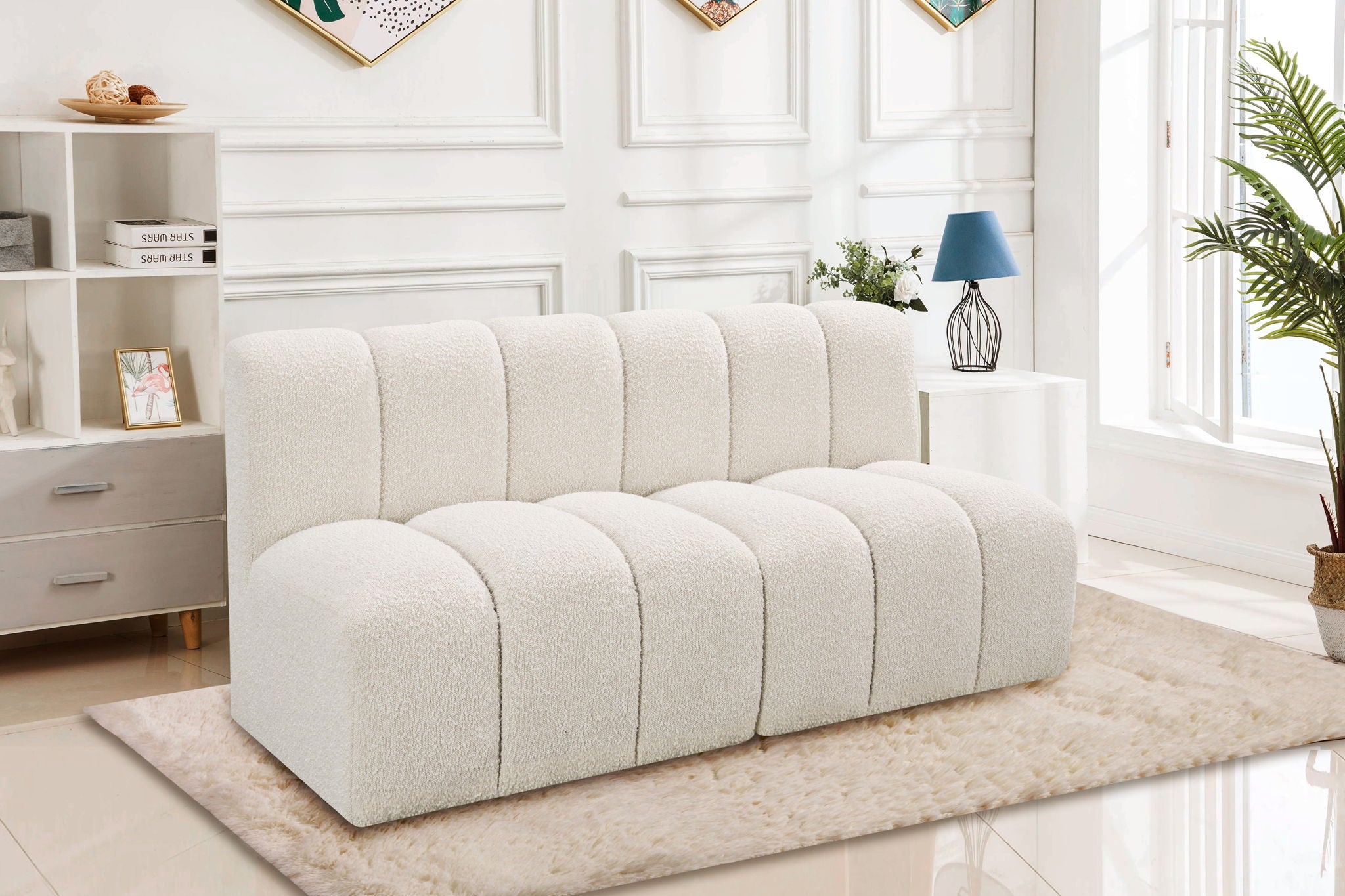 Arc - Boucle Fabric 2 Seats Modular Sofa - Urban Living Furniture (Los Angeles, CA)