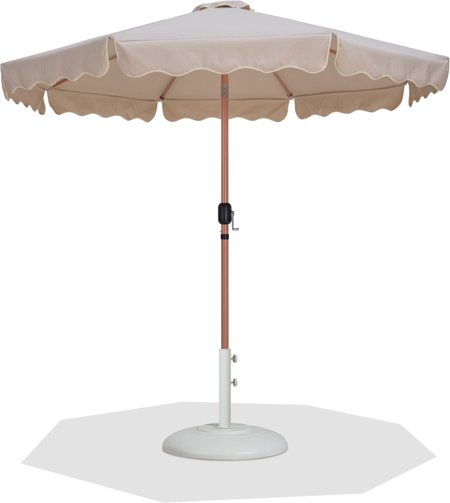 Amalfi - Patio Umbrella - White Base / Light Brown Pole - Urban Living Furniture (Los Angeles, CA)