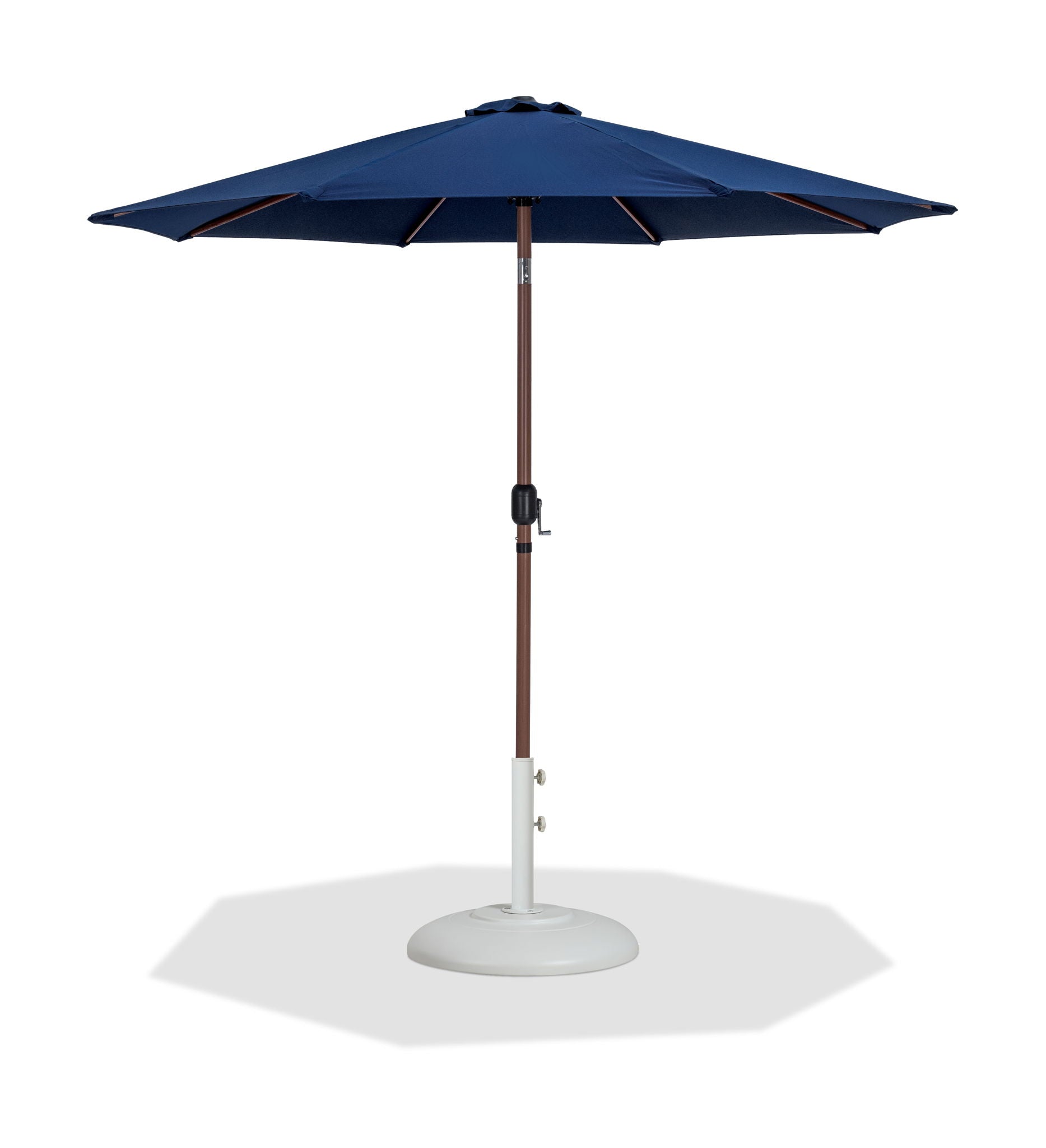 Fiji - Aluminum Patio Umbrella With Round White And Teak Base - Urban Living Furniture (Los Angeles, CA)