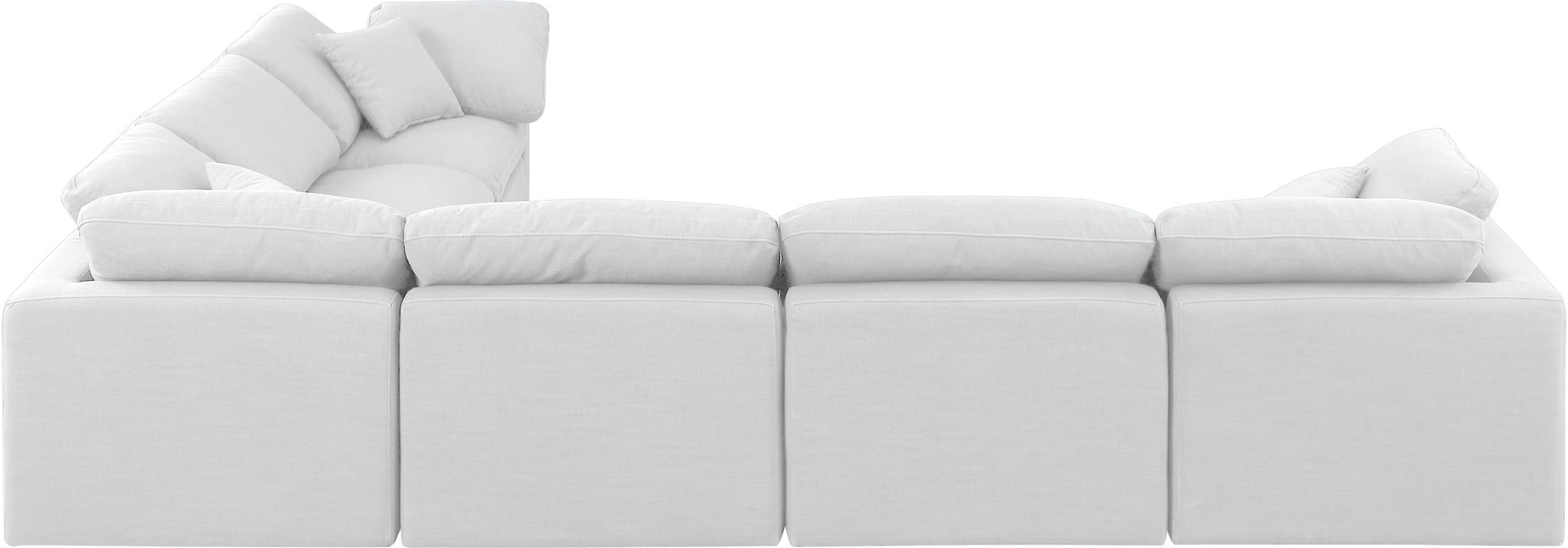 Indulge - Linen 6 Piece Modular Corner Sectional - White - Urban Living Furniture (Los Angeles, CA)