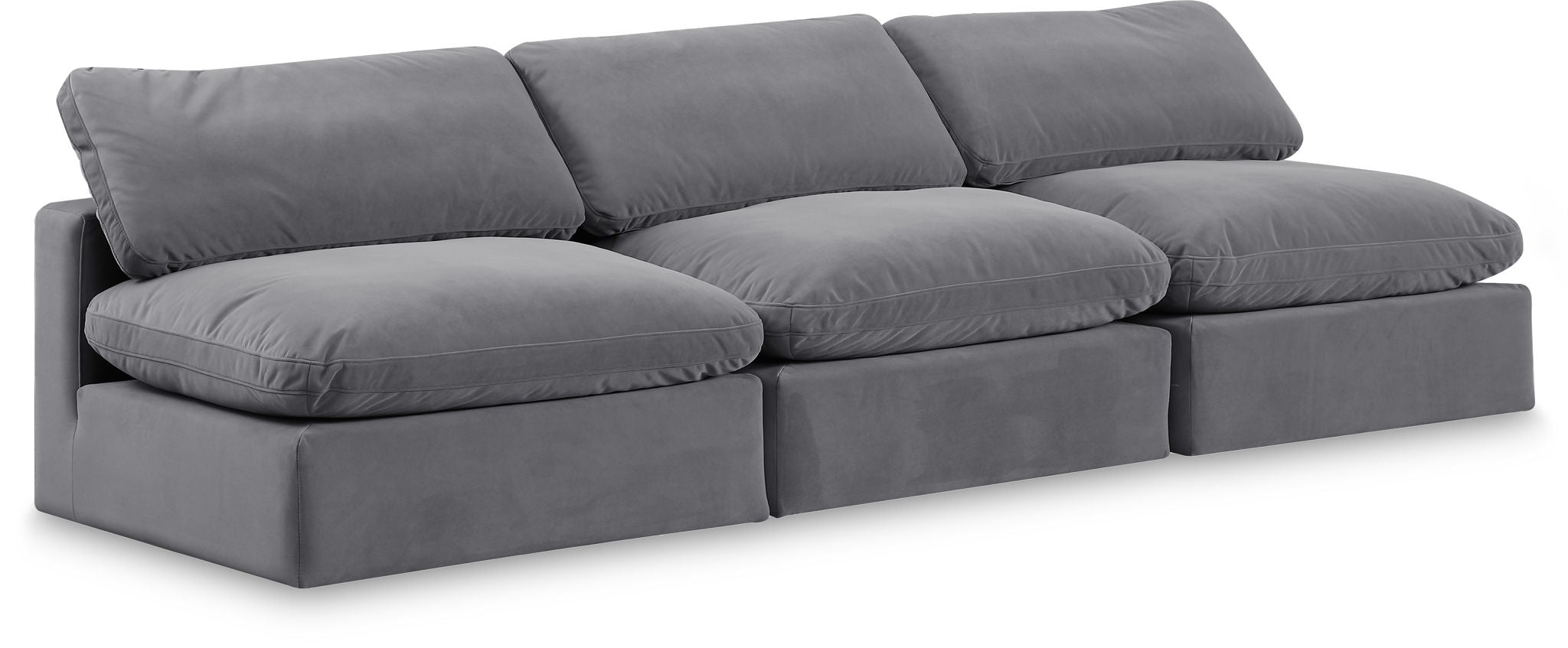 Comfy - Velvet Modular Armless Sofa 3 Seats - Urban Living Furniture (Los Angeles, CA)