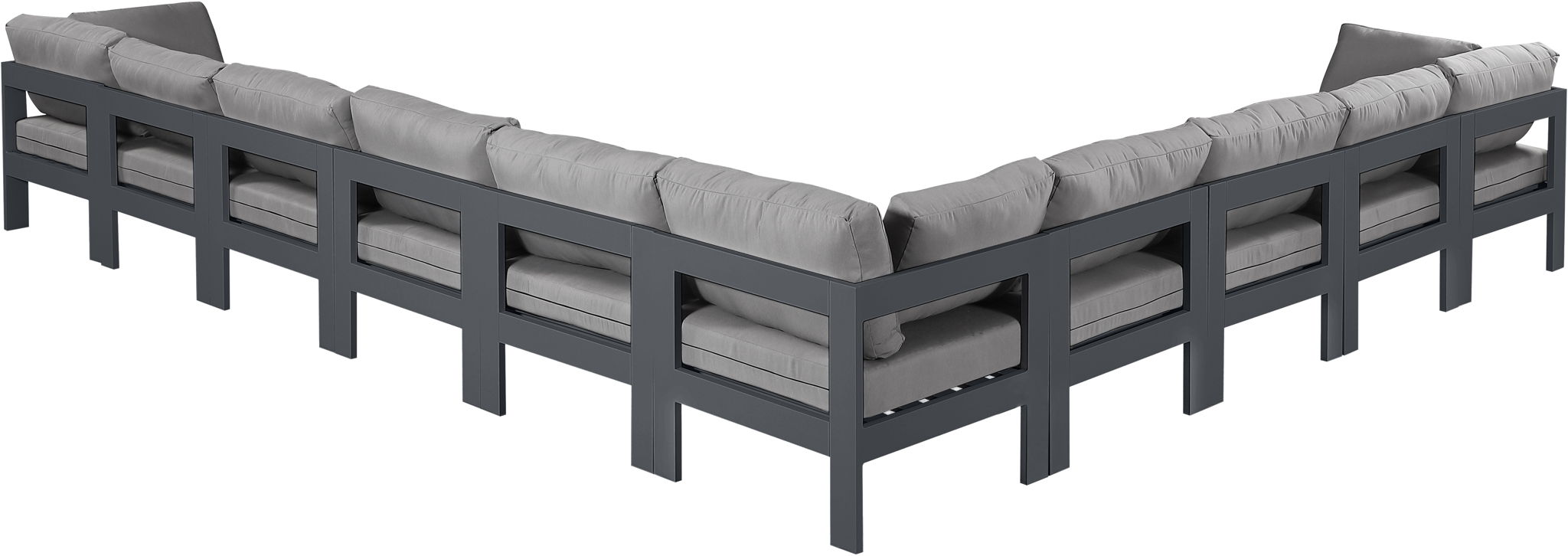 Nizuc - Outdoor Patio 10 Piece Modular Sectional With Gray Frame - Urban Living Furniture (Los Angeles, CA)