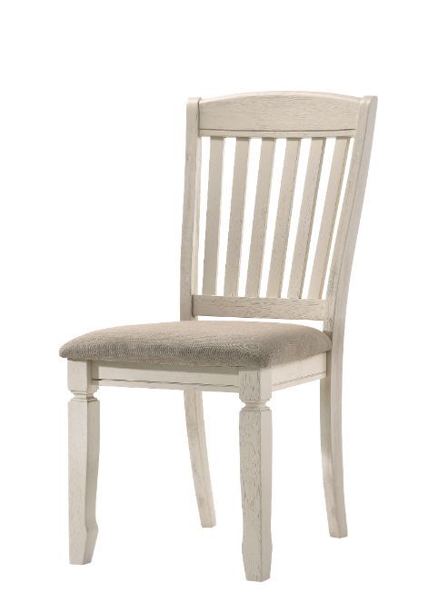 Fedele - Side Chair (Set of 2) - Tan Fabric & Cream - Urban Living Furniture (Los Angeles, CA)