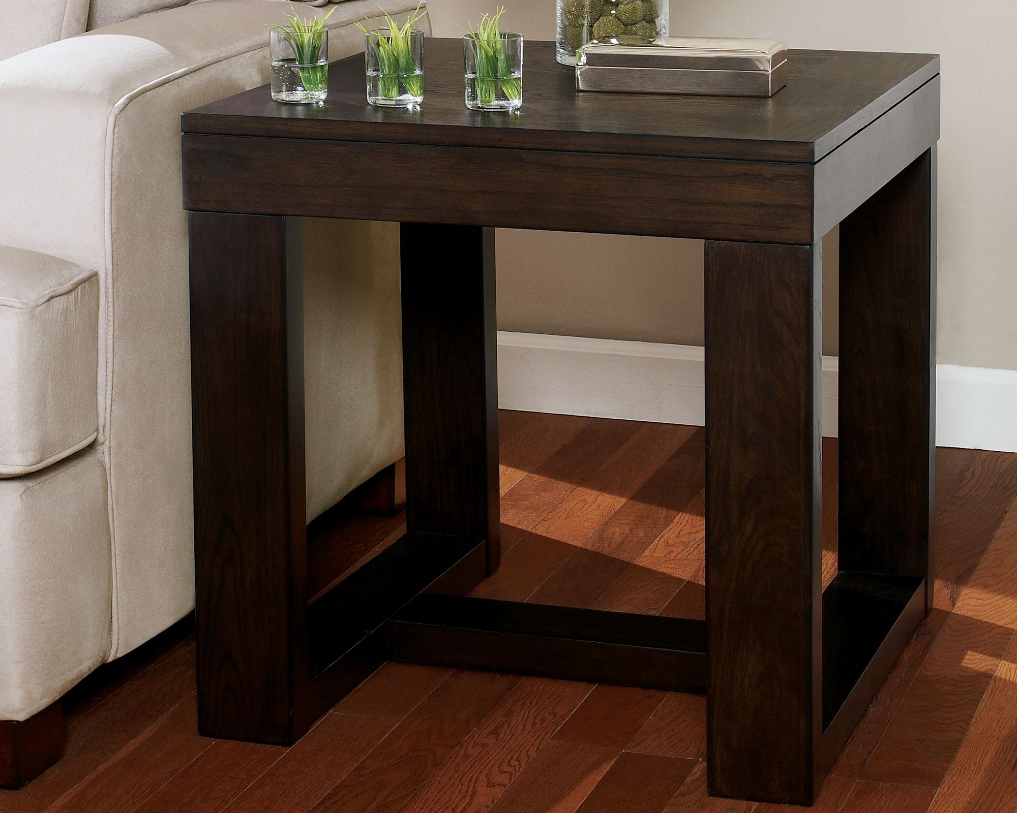 Watson - Dark Brown - Square End Table - Urban Living Furniture (Los Angeles, CA)