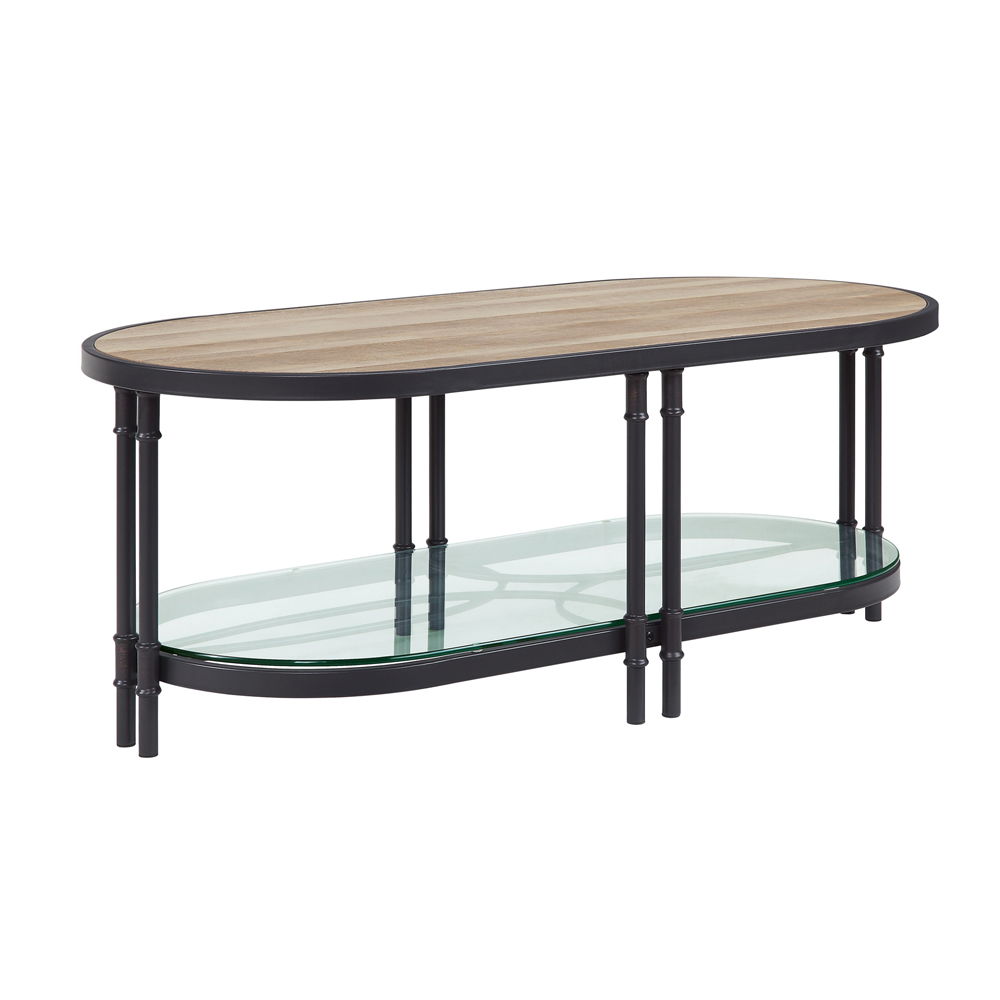 Brantley - Coffee Table - Oak & Sandy Black - Urban Living Furniture (Los Angeles, CA)