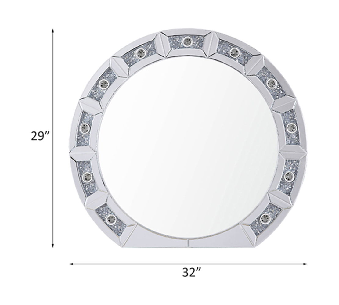 Noralie - 29" Accent Mirror - Mirrored & Faux Diamonds - Urban Living Furniture (Los Angeles, CA)