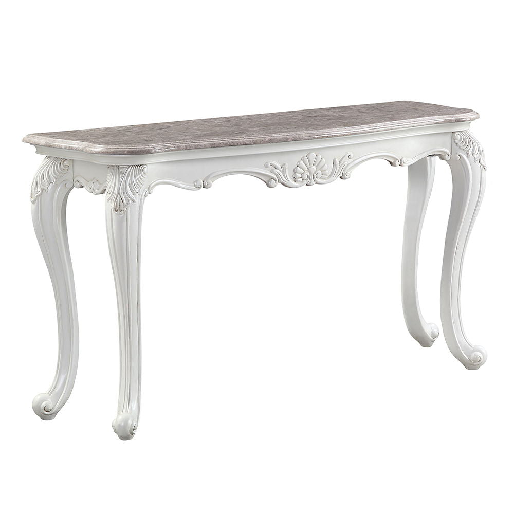 Ciddrenar - Sofa Table - Marble Top & White - Urban Living Furniture (Los Angeles, CA)
