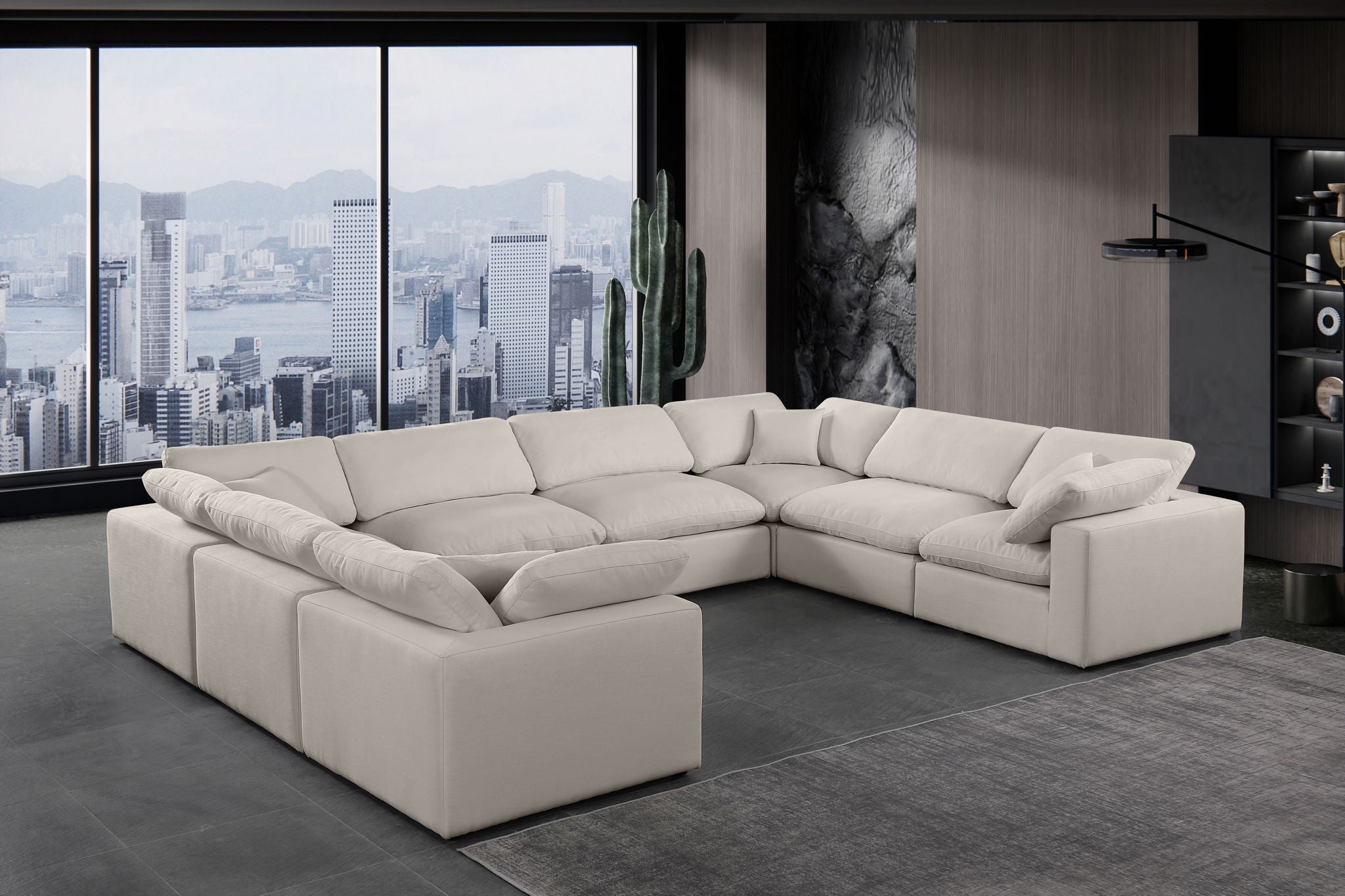 Comfy - 8 Piece Linen Modular Sectional - Urban Living Furniture (Los Angeles, CA)