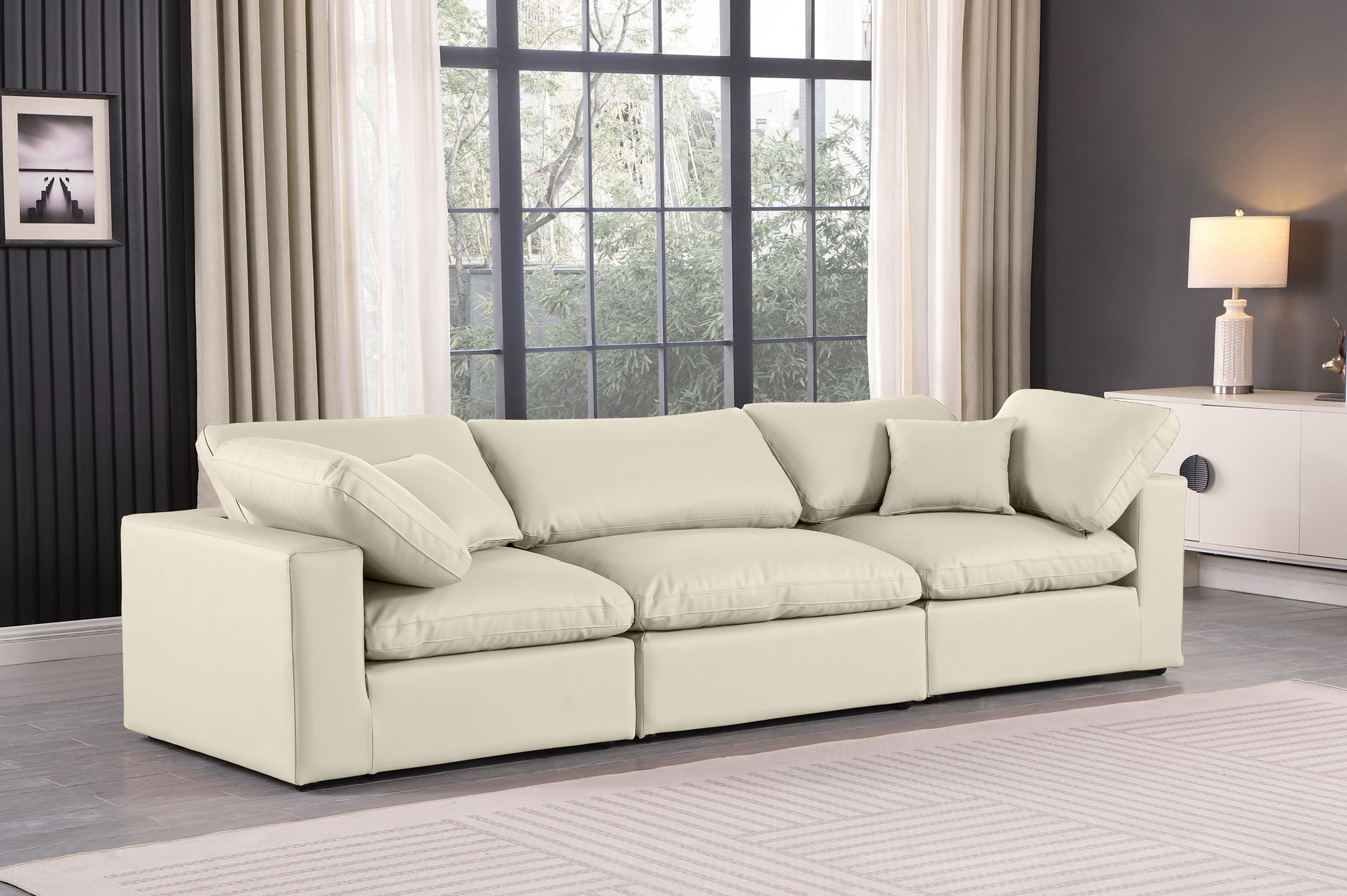 Comfy - Faux Leather Modular Sofa 3 Seats - Urban Living Furniture (Los Angeles, CA)