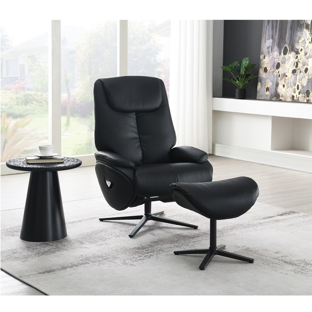 Labonita - Motion Accent Chair With Swivel & Ottoman - Black - Urban Living Furniture (Los Angeles, CA)