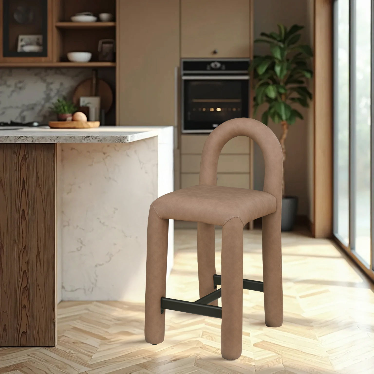 Amari - Faux Leather Stool - Urban Living Furniture (Los Angeles, CA)