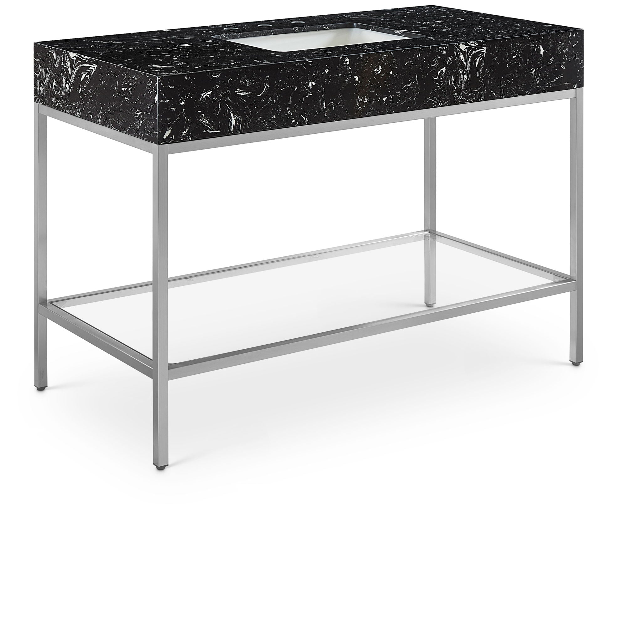 Marmo - Engineered Marble Bathroom Vanity With Chrome Base - Urban Living Furniture (Los Angeles, CA)
